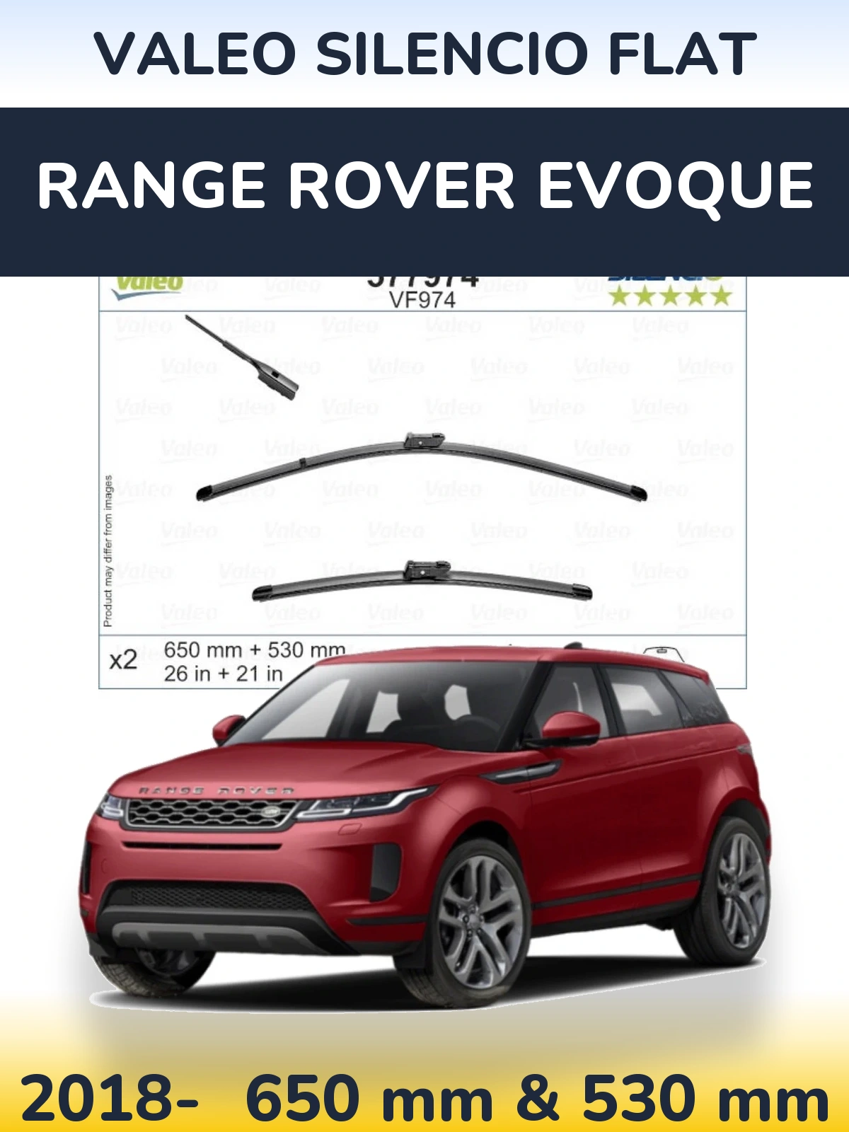 Torkarblad Valeo Silencio Flat för Range Rover Evoque