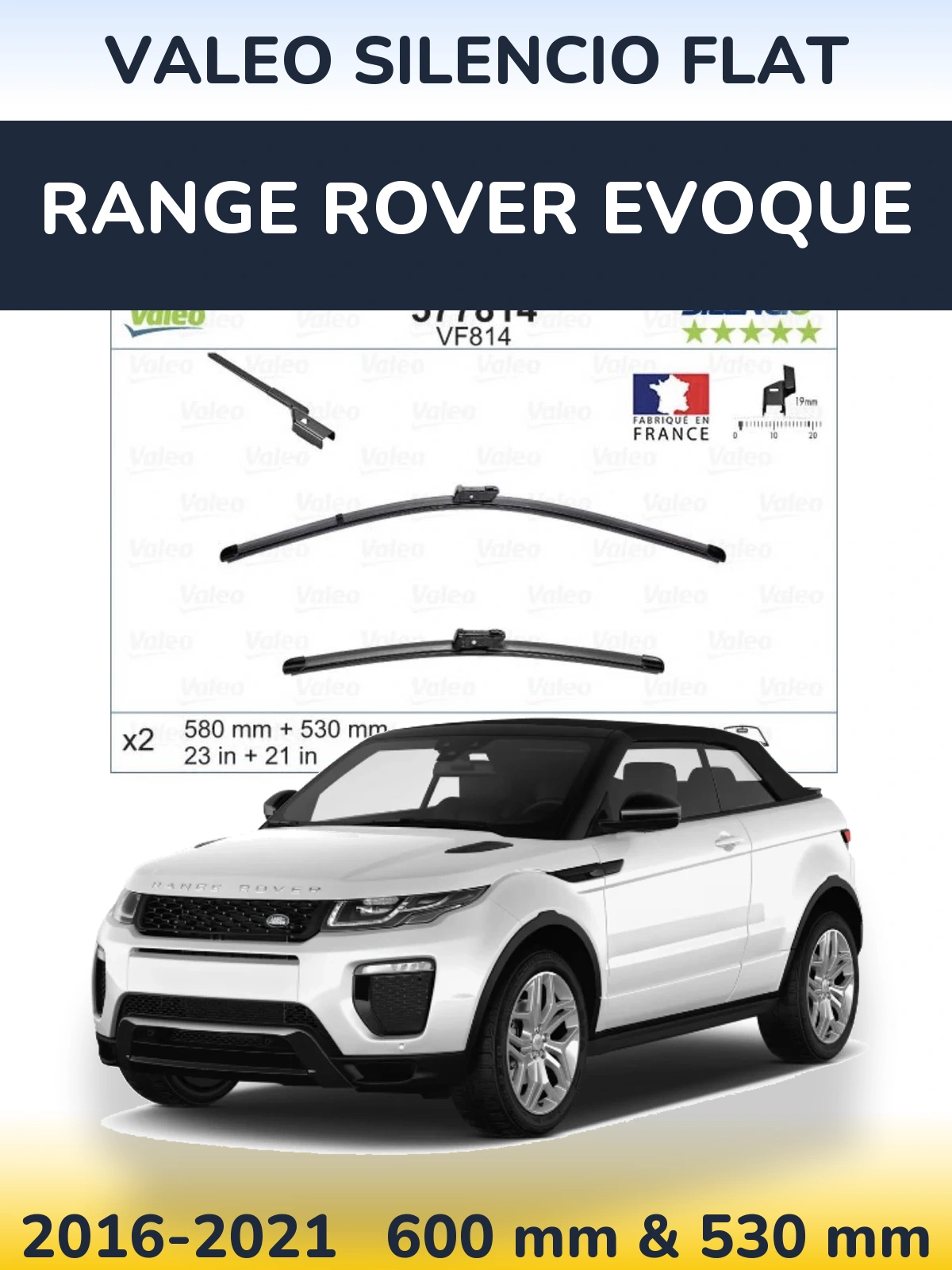 Torkarblad Valeo Silencio Flat för Range Rover Evoque
