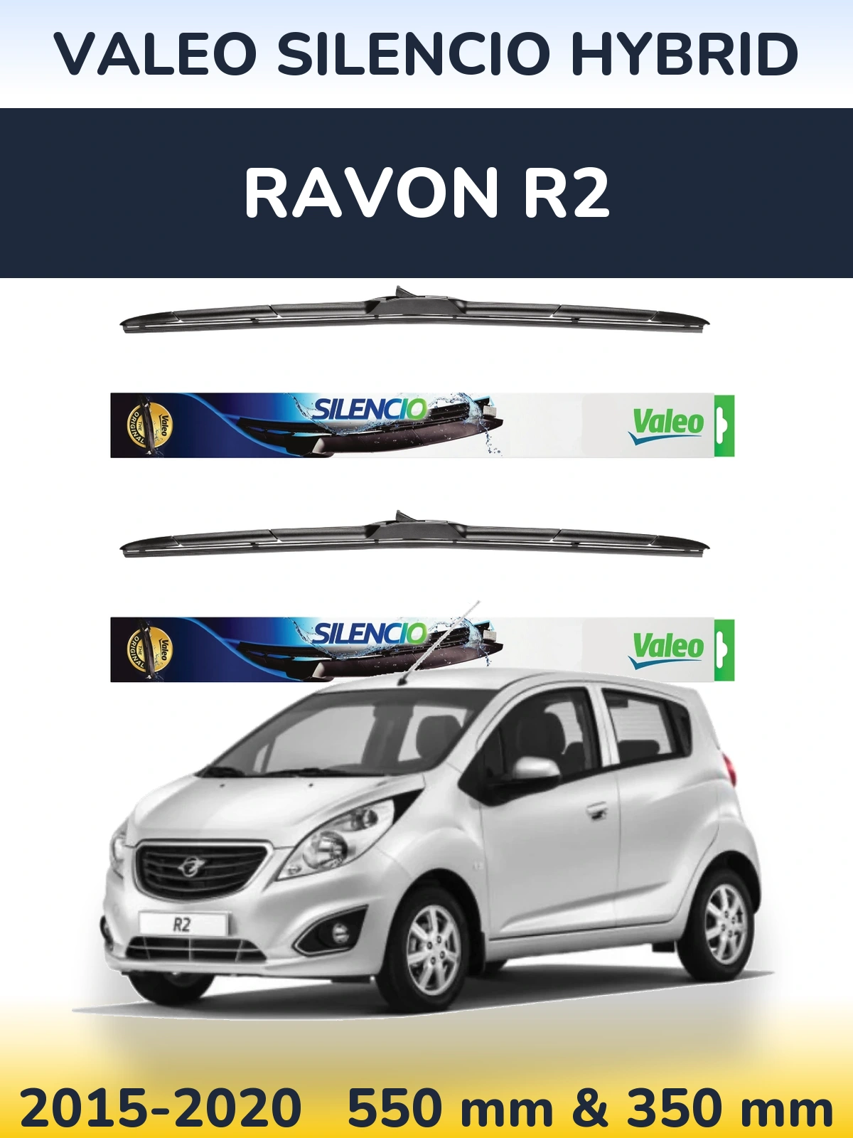 Torkarblad Valeo Silencio Hybrid för Ravon R2