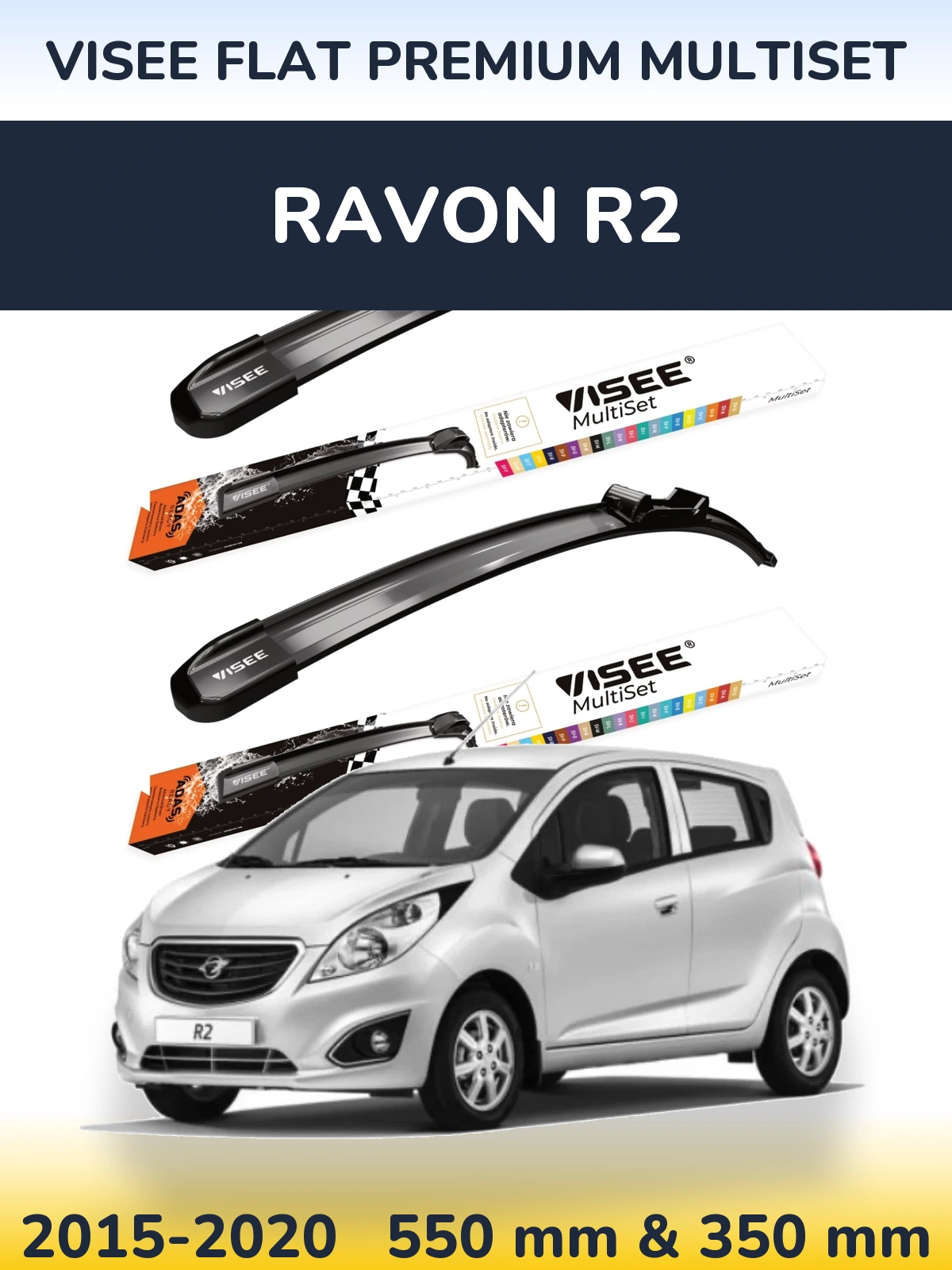 Torkarblad VISEE FLAT PREMIUM MultiSet för Ravon R2