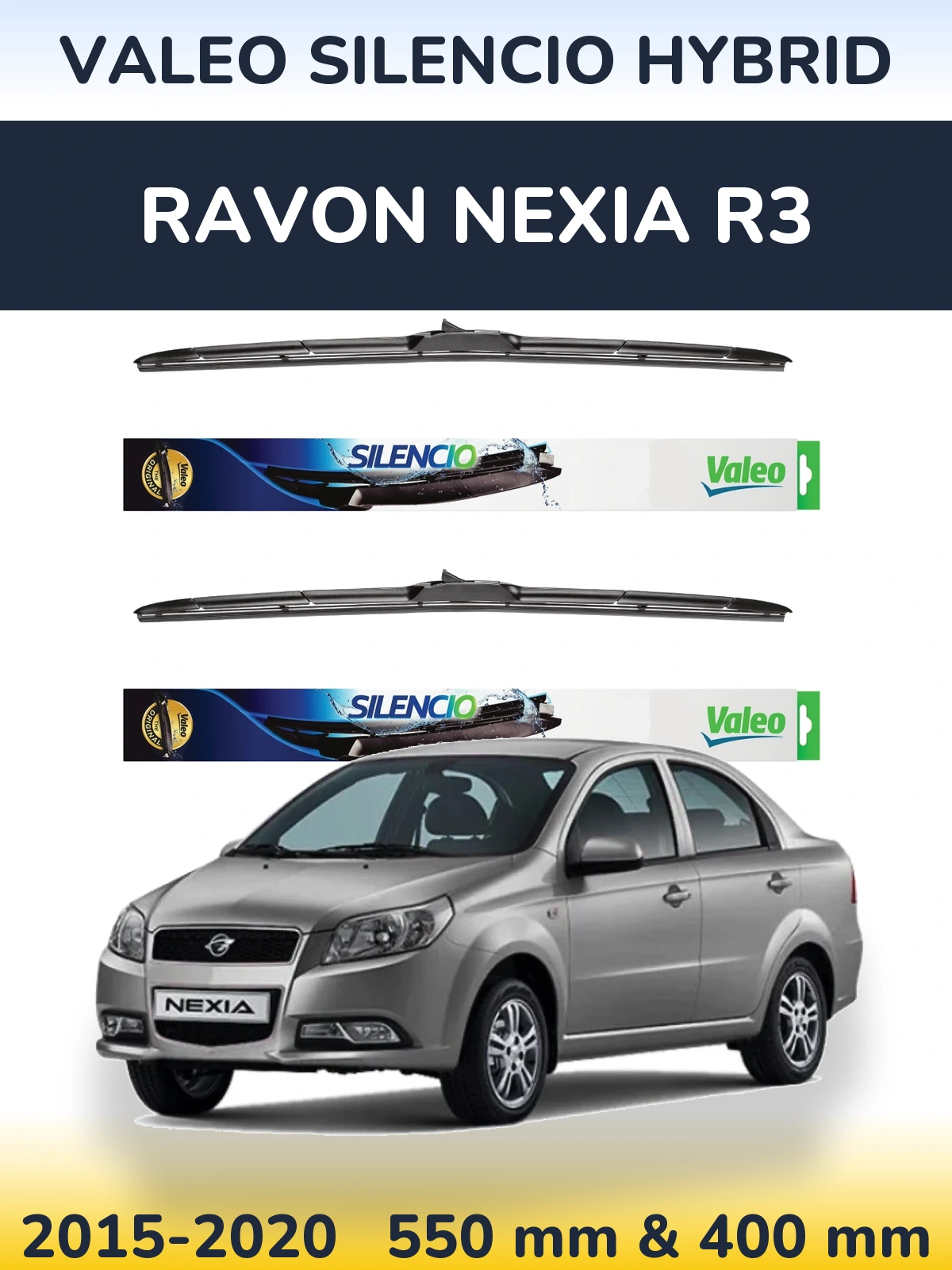 Torkarblad Valeo Silencio Hybrid för Ravon Nexia R3