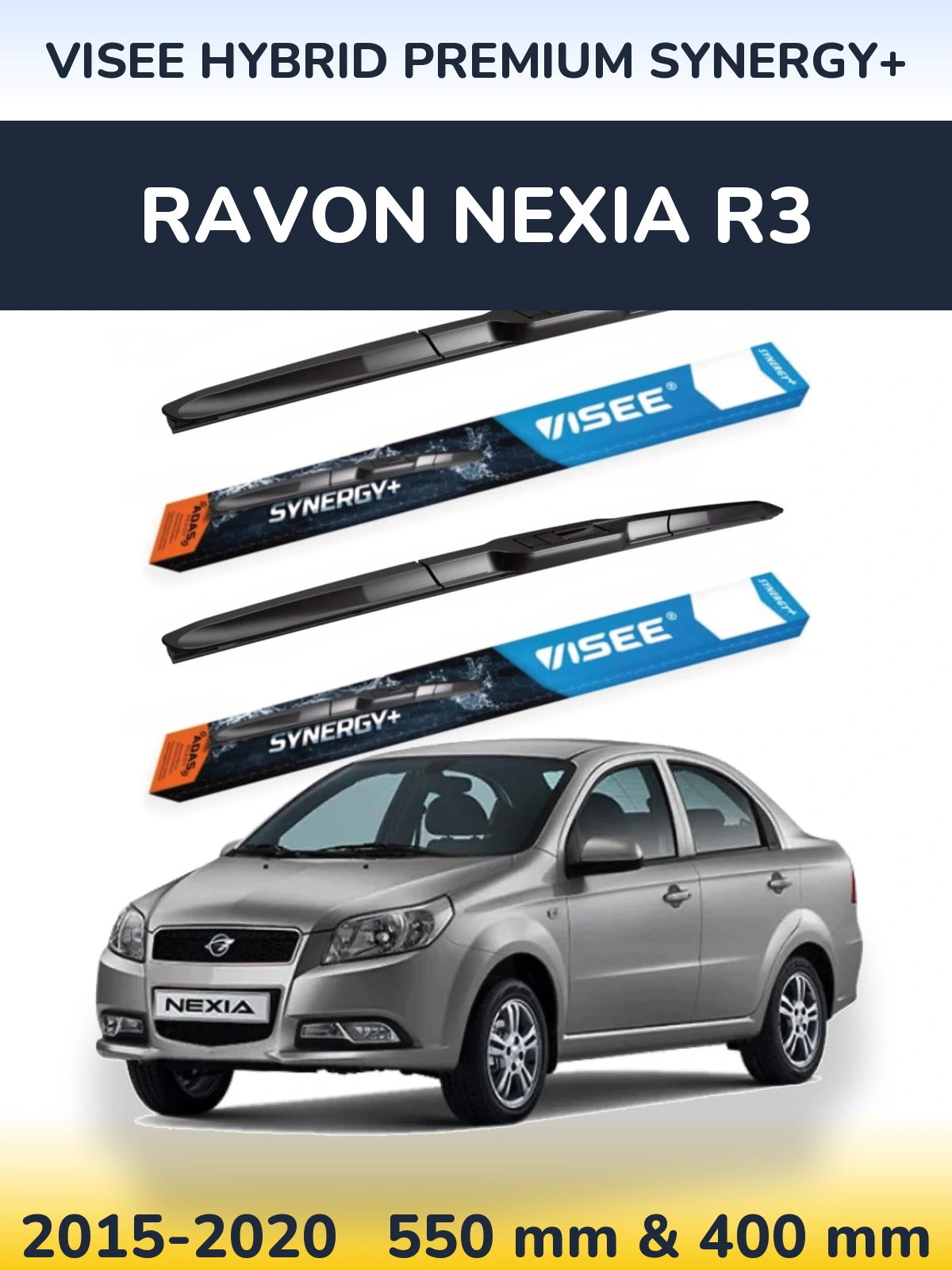 Torkarblad VISEE HYBRID PREMIUM SYNERGY+ för Ravon Nexia R3