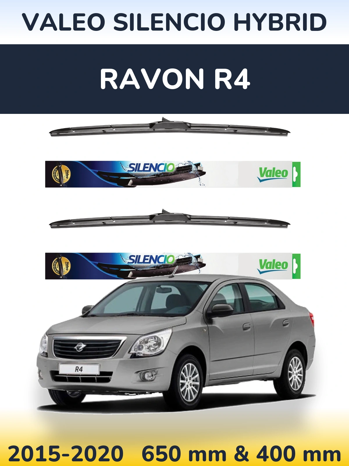 Torkarblad Valeo Silencio Hybrid för Ravon R4