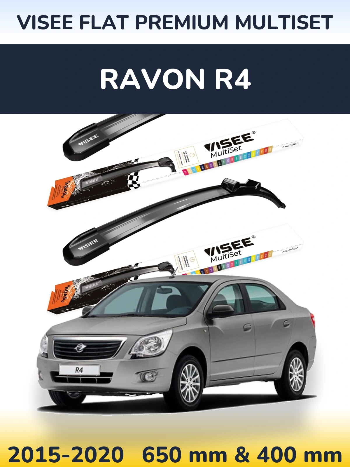 Torkarblad VISEE FLAT PREMIUM MultiSet för Ravon R4