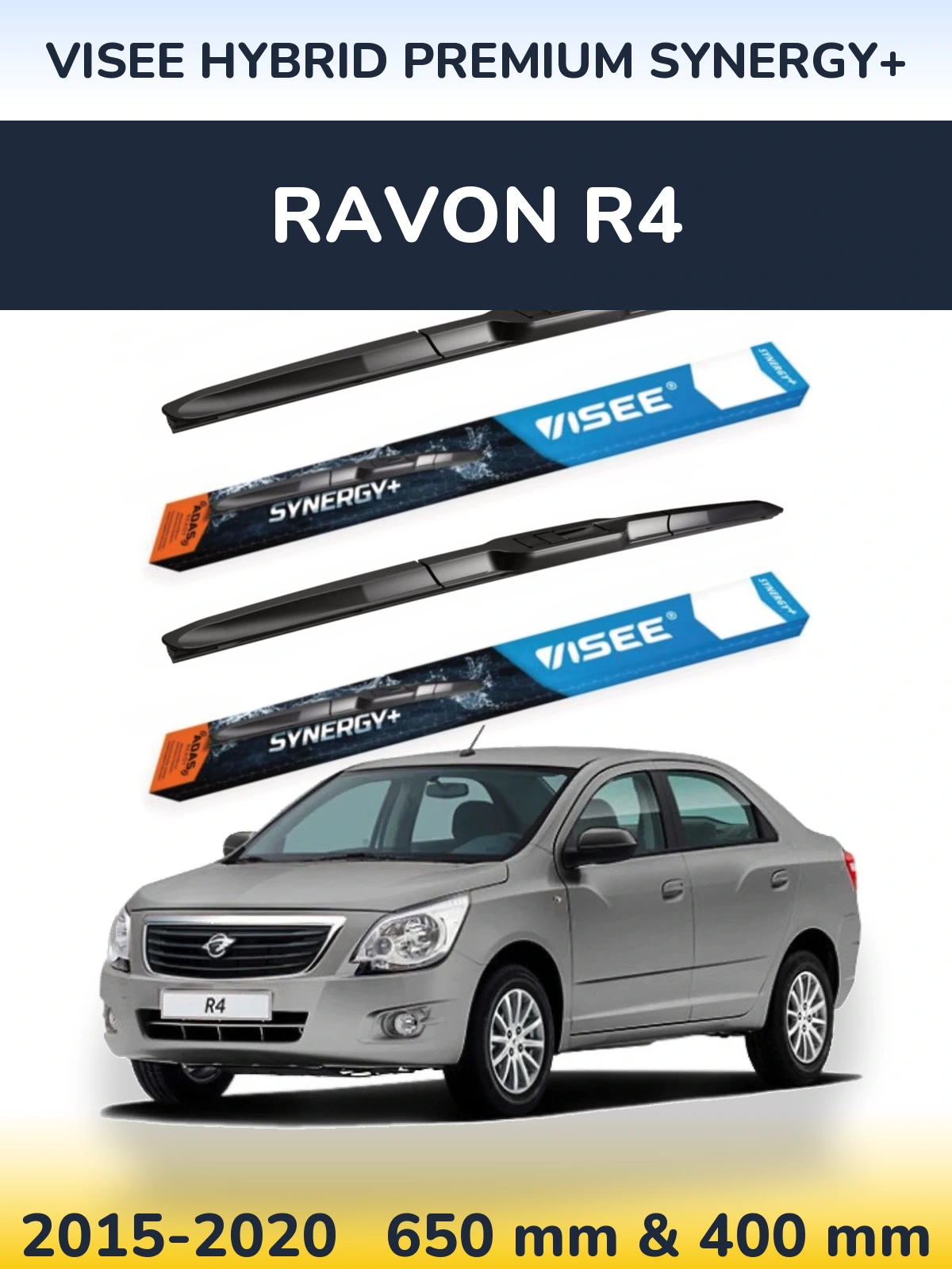 Torkarblad VISEE HYBRID PREMIUM SYNERGY+ för Ravon R4