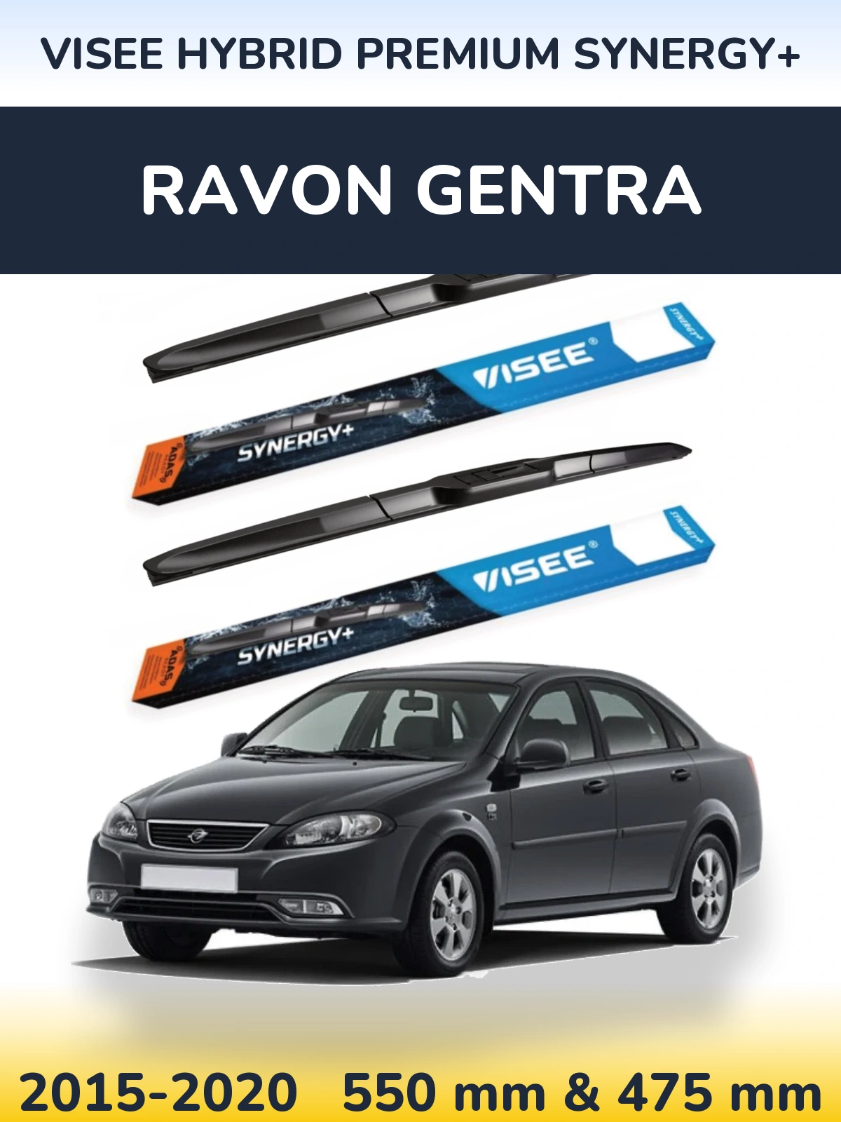 Torkarblad VISEE HYBRID PREMIUM SYNERGY+ för Ravon Gentra