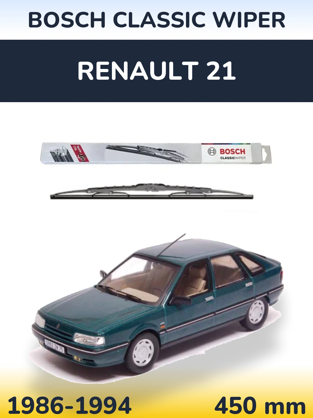 Torkarblad BOSCH Classic Wiper för Renault 21