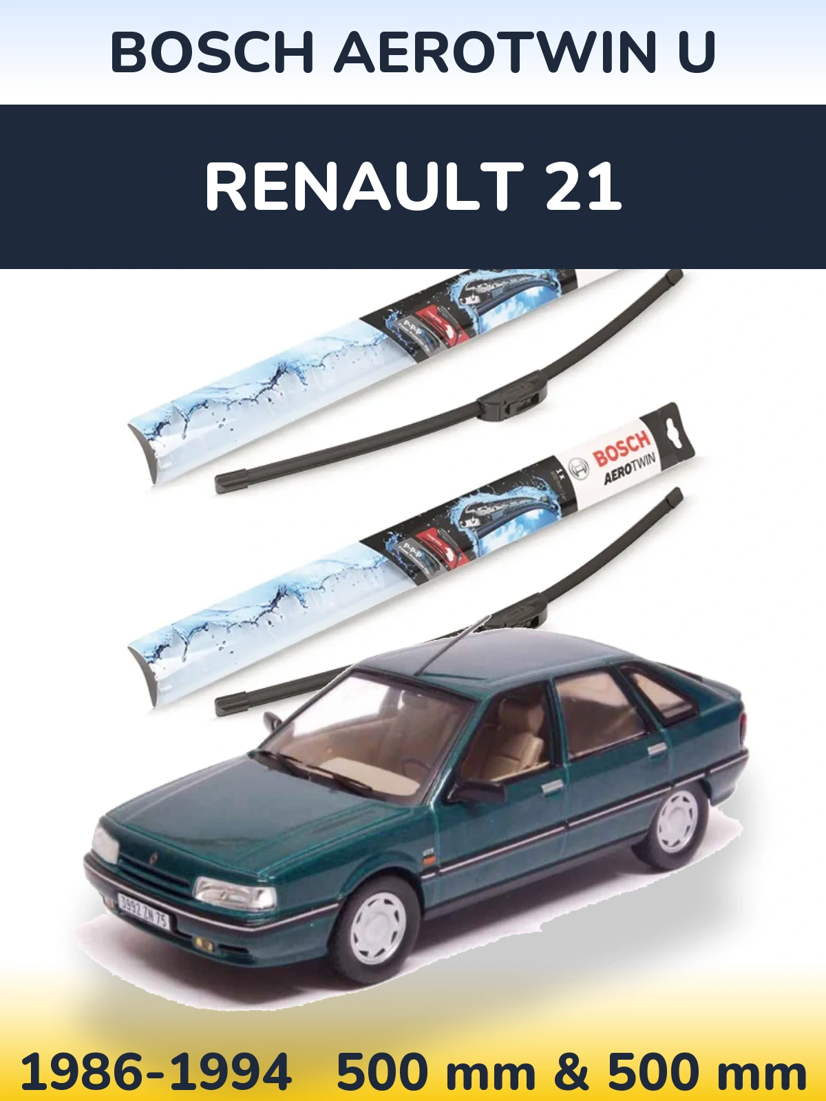 Torkarblad BOSCH AeroTwin U för Renault 21