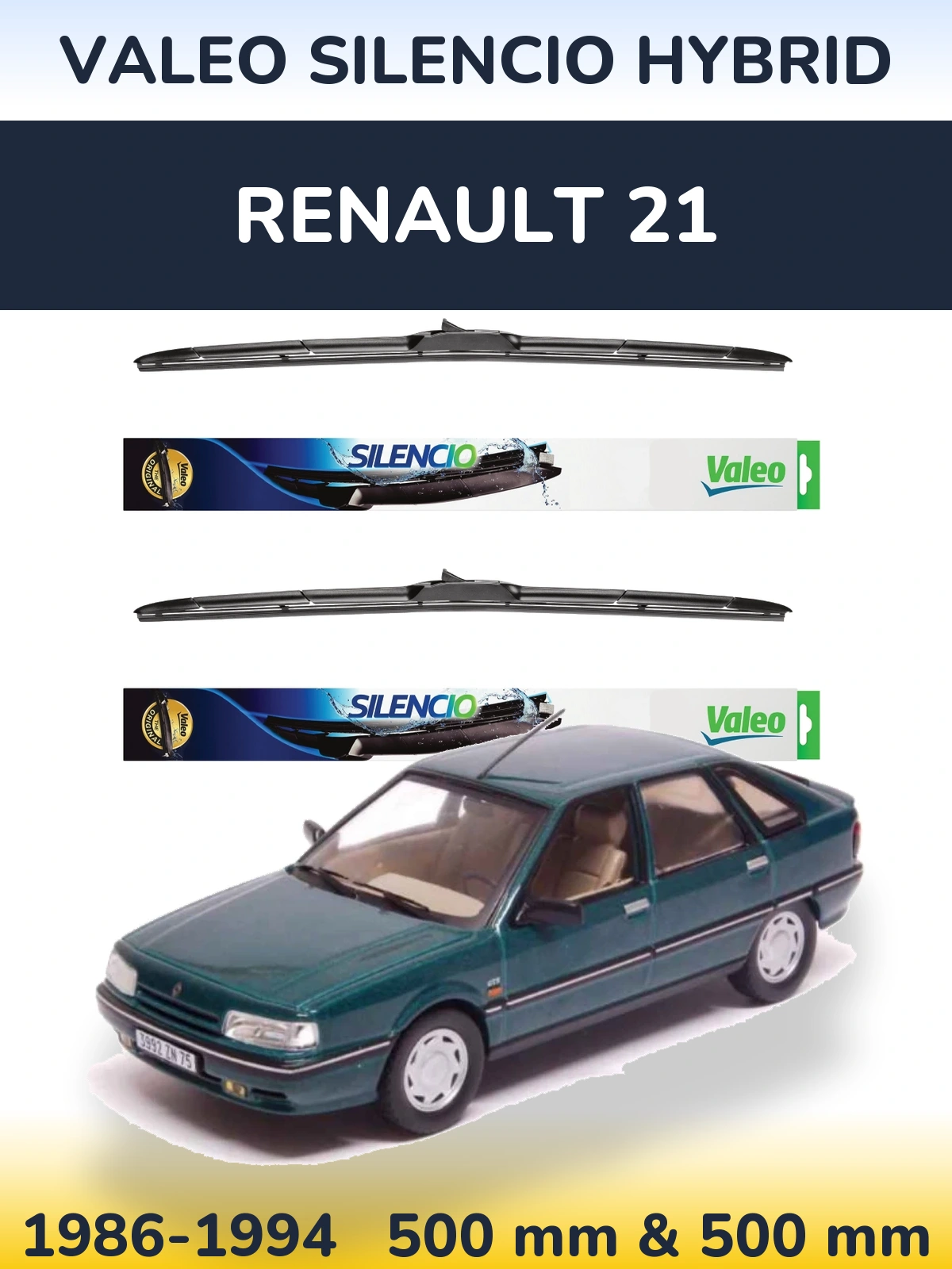Torkarblad Valeo Silencio Hybrid för Renault 21