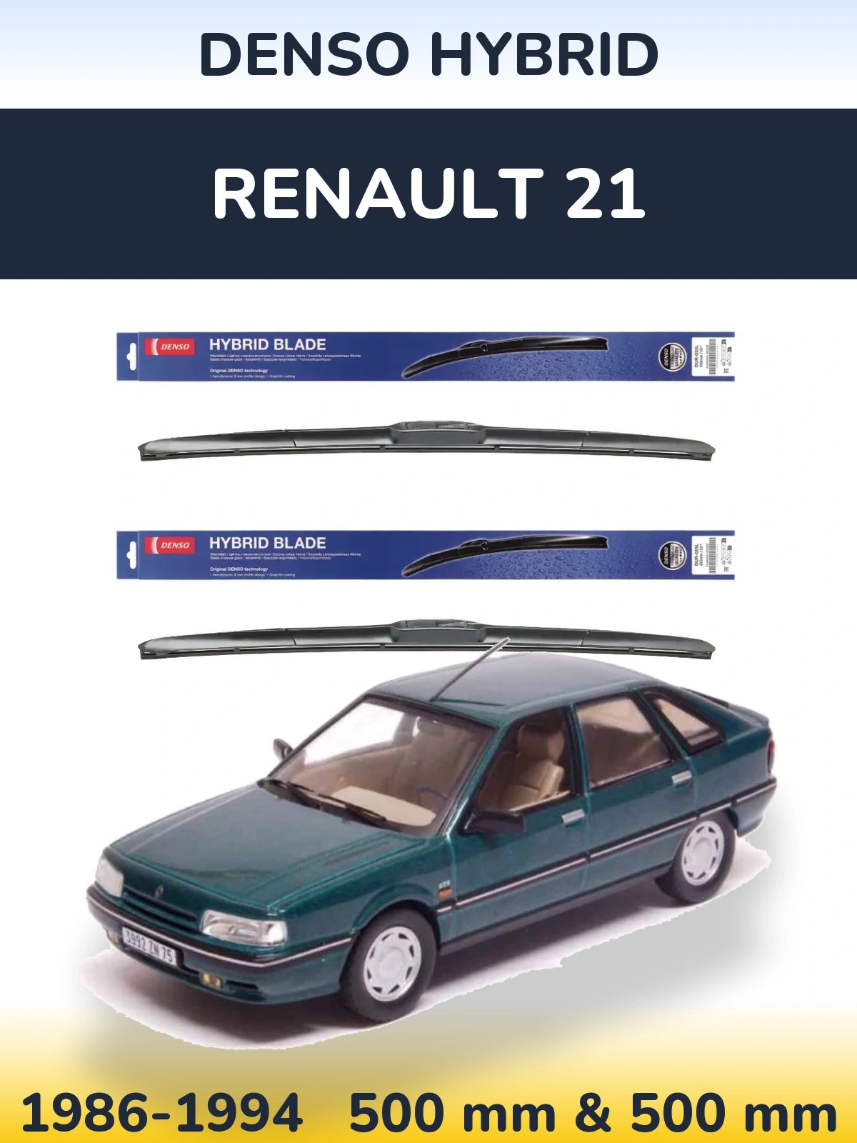Torkarblad Denso Hybrid för Renault 21