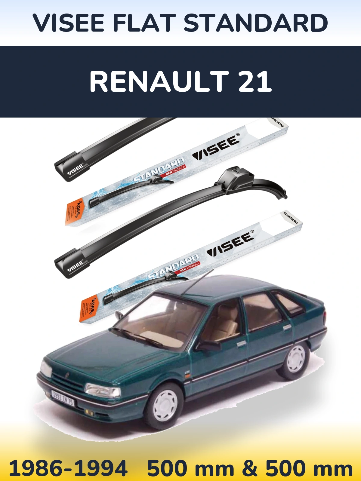Torkarblad VISEE FLAT STANDARD för Renault 21