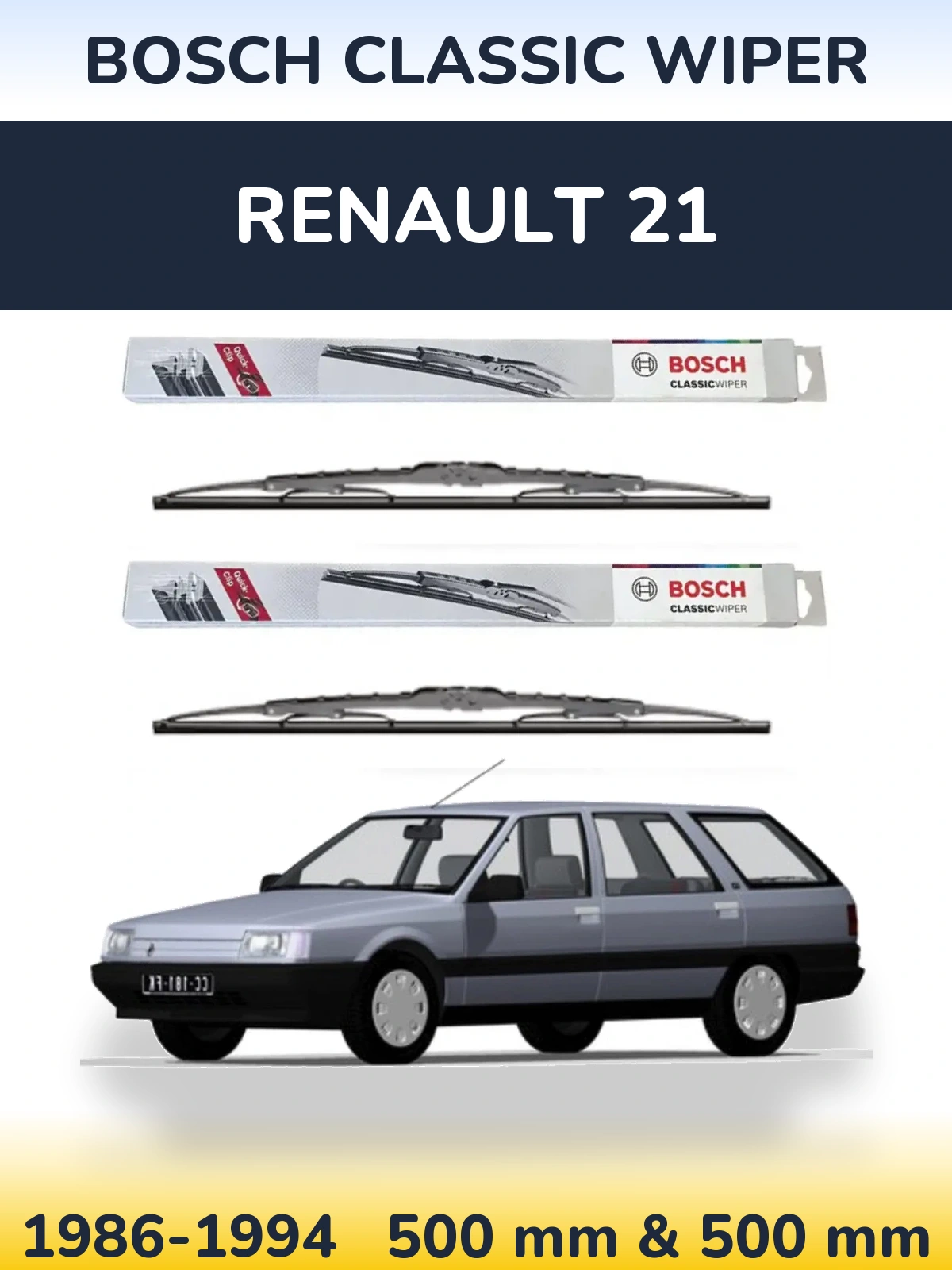 Torkarblad BOSCH Classic Wiper för Renault 21