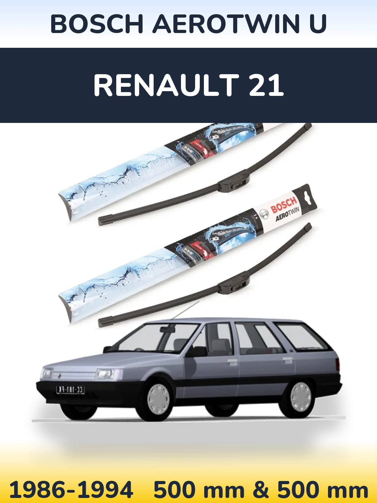 Torkarblad BOSCH AeroTwin U för Renault 21