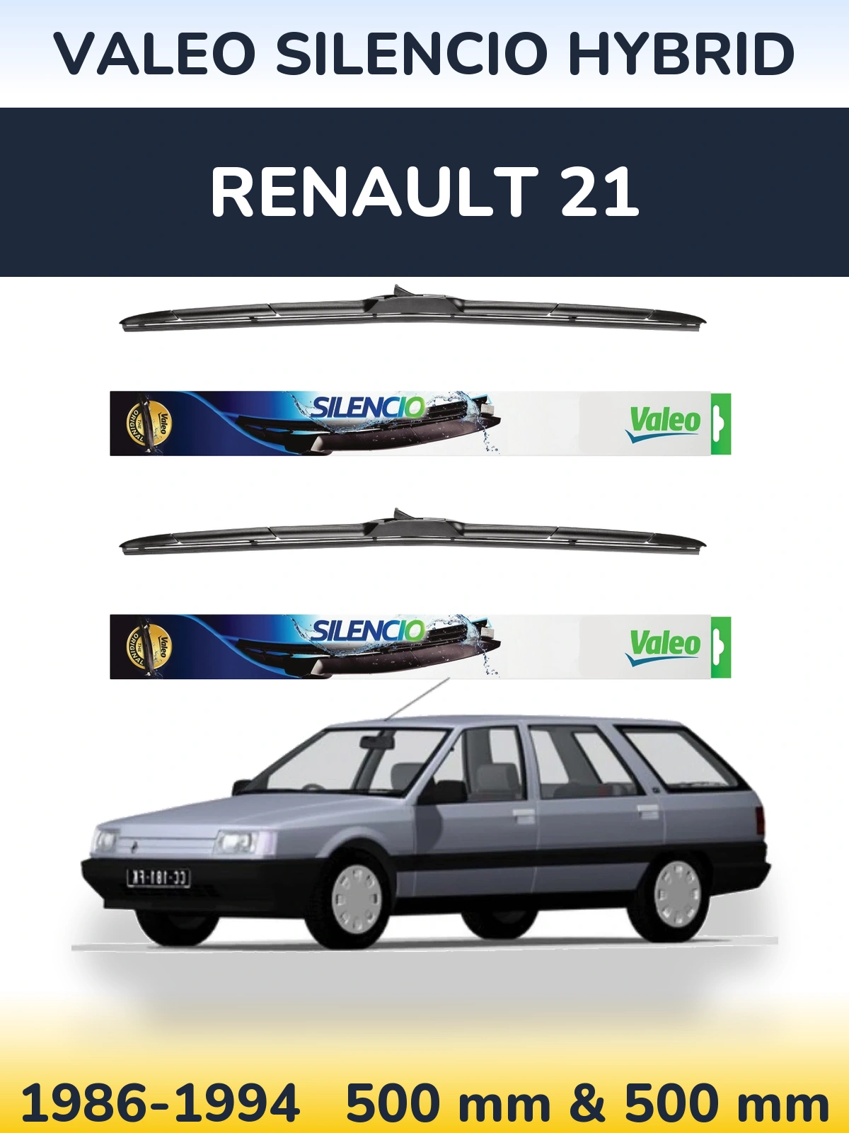 Torkarblad Valeo Silencio Hybrid för Renault 21