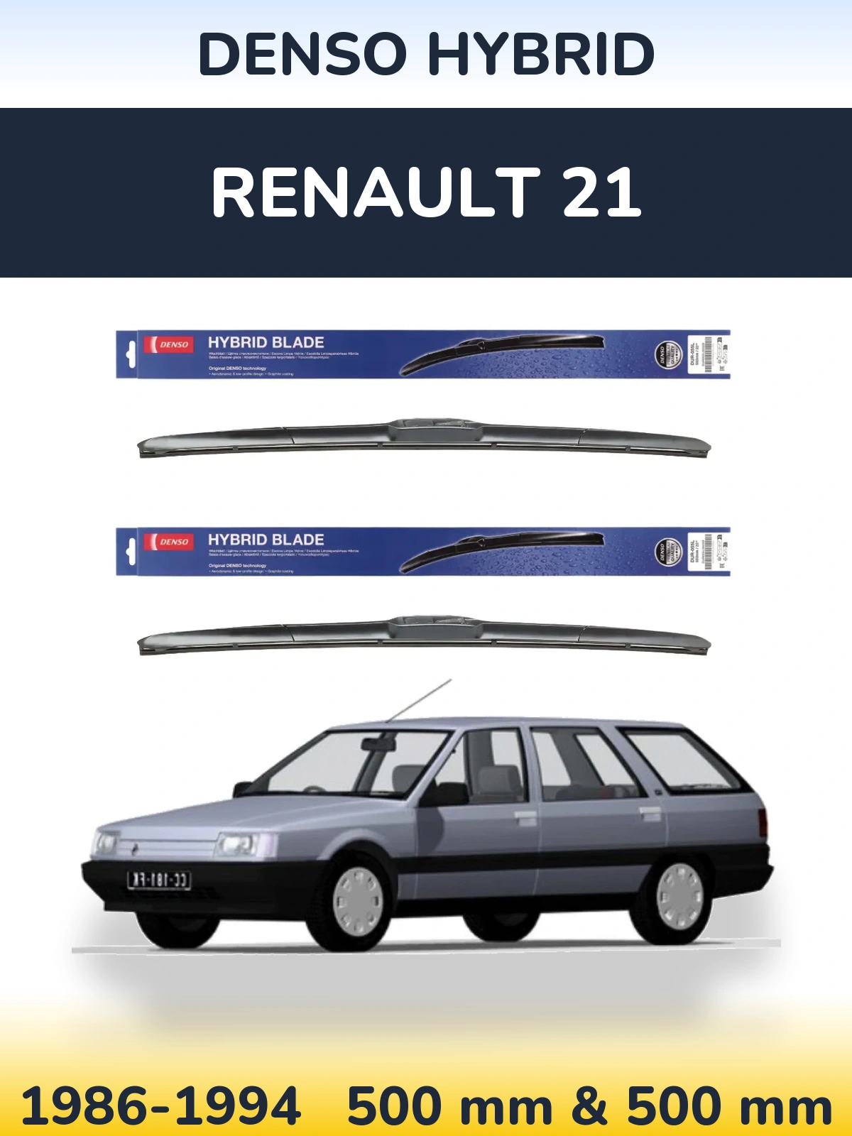 Torkarblad Denso Hybrid för Renault 21