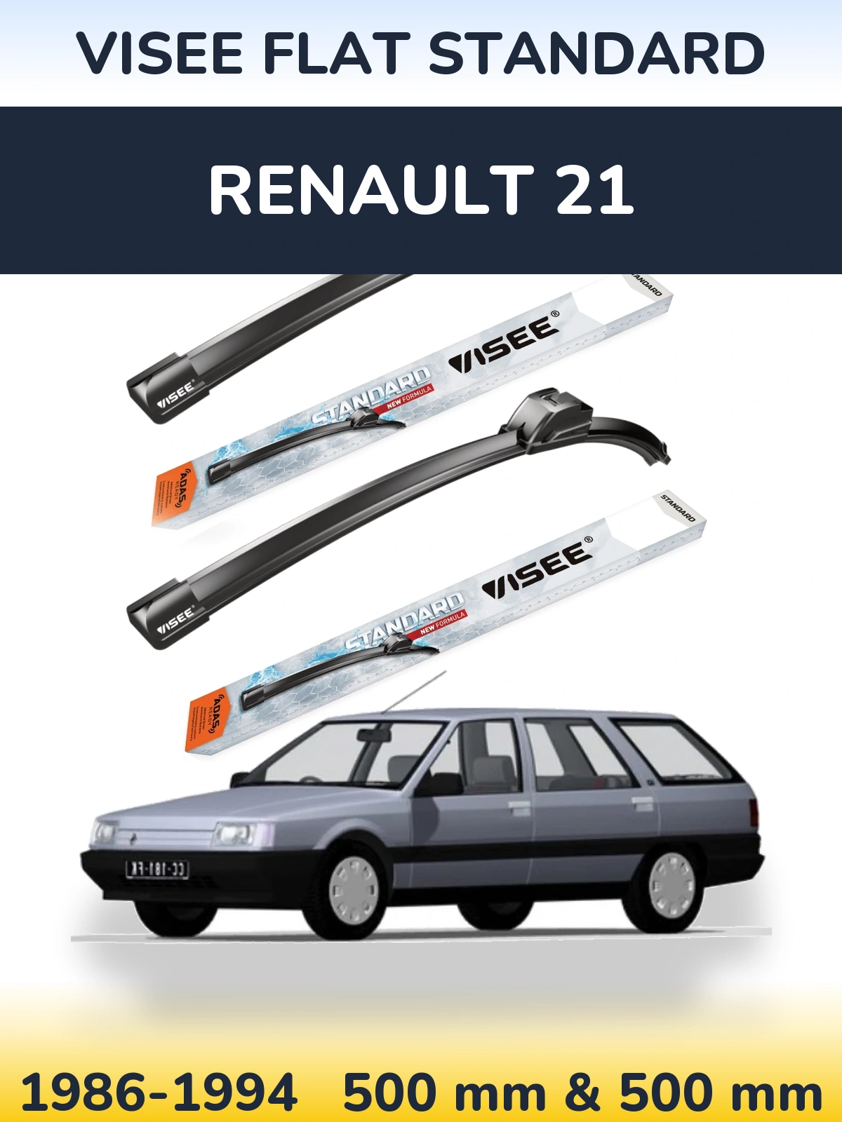 Torkarblad VISEE FLAT STANDARD för Renault 21
