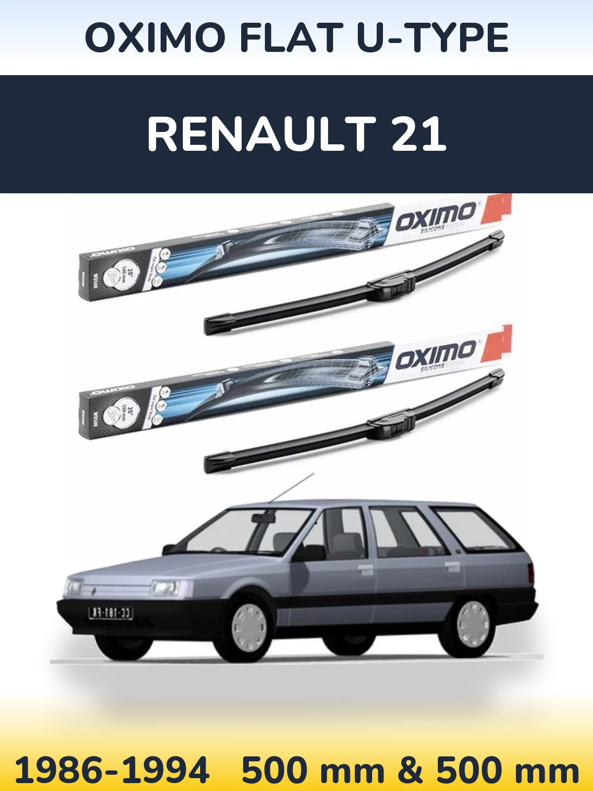 Torkarblad Oximo Flat U-type för Renault 21