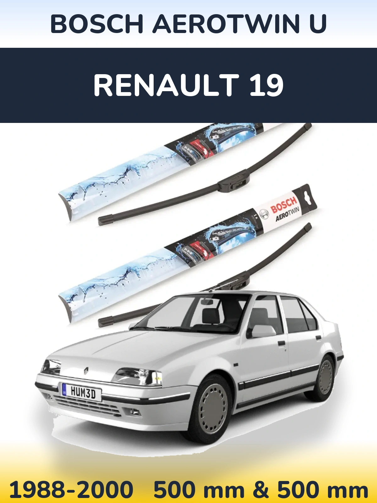Torkarblad BOSCH AeroTwin U för Renault 19