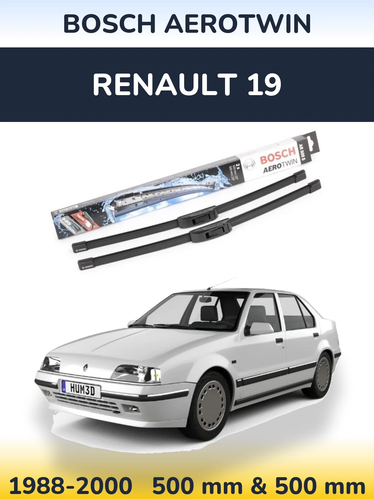 Torkarblad BOSCH AeroTwin för Renault 19