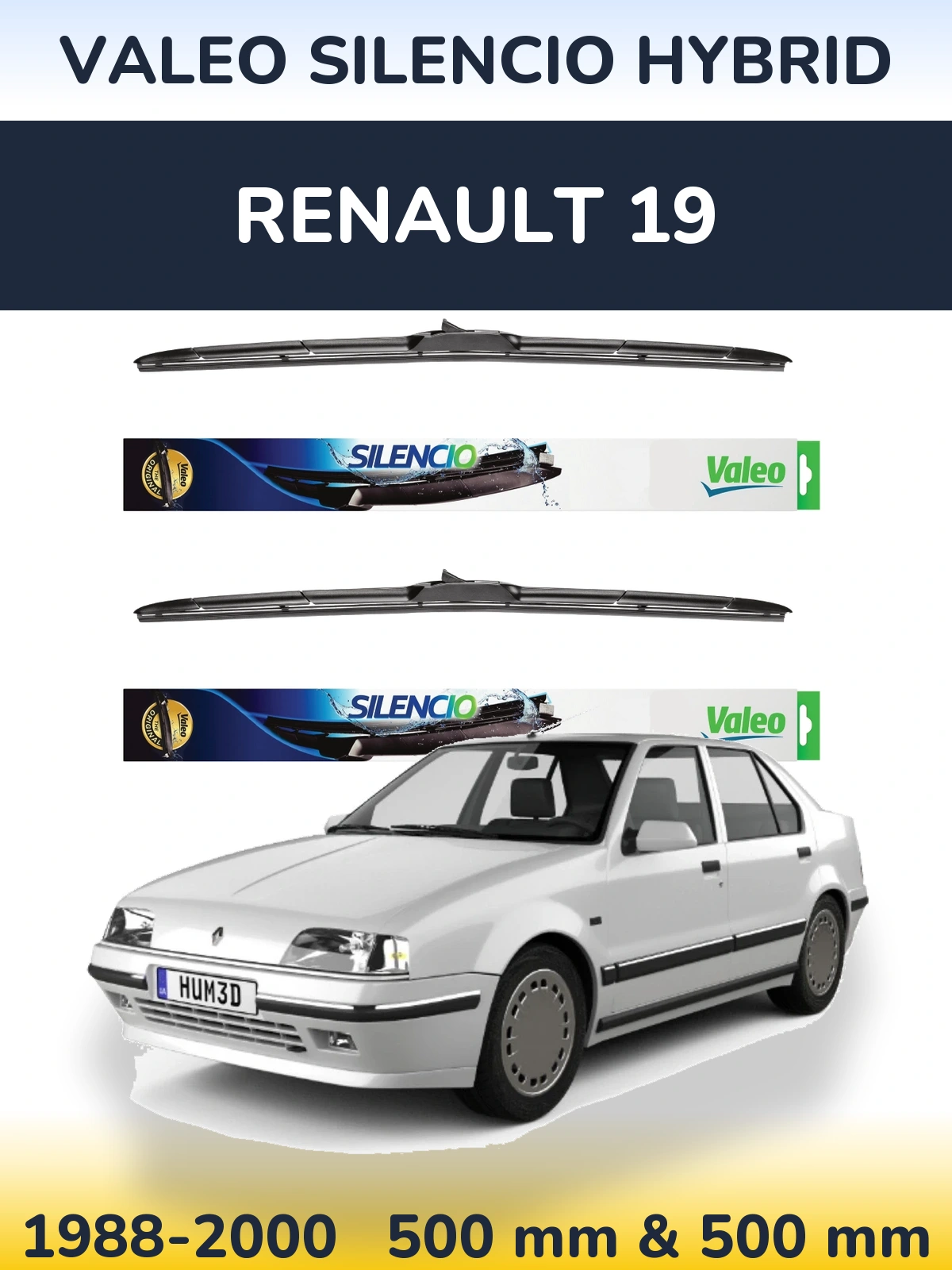 Torkarblad Valeo Silencio Hybrid för Renault 19