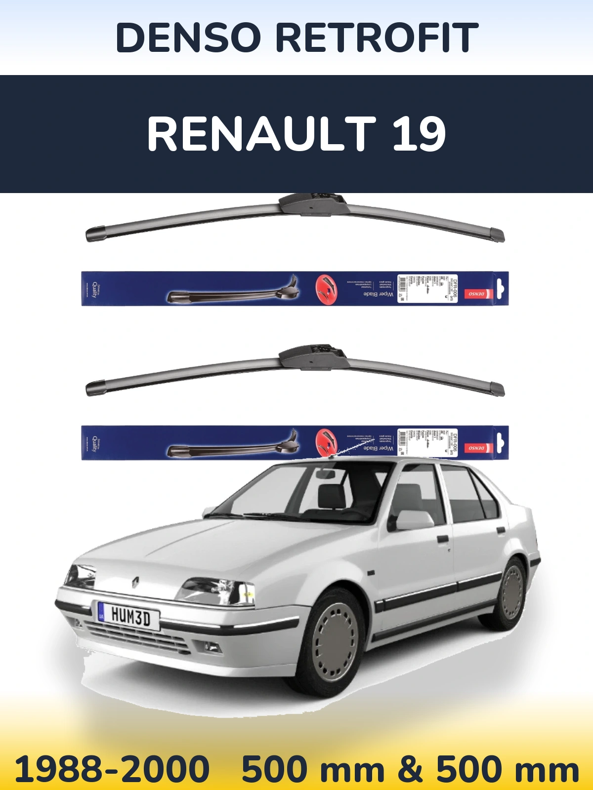 Torkarblad Denso Retrofit för Renault 19