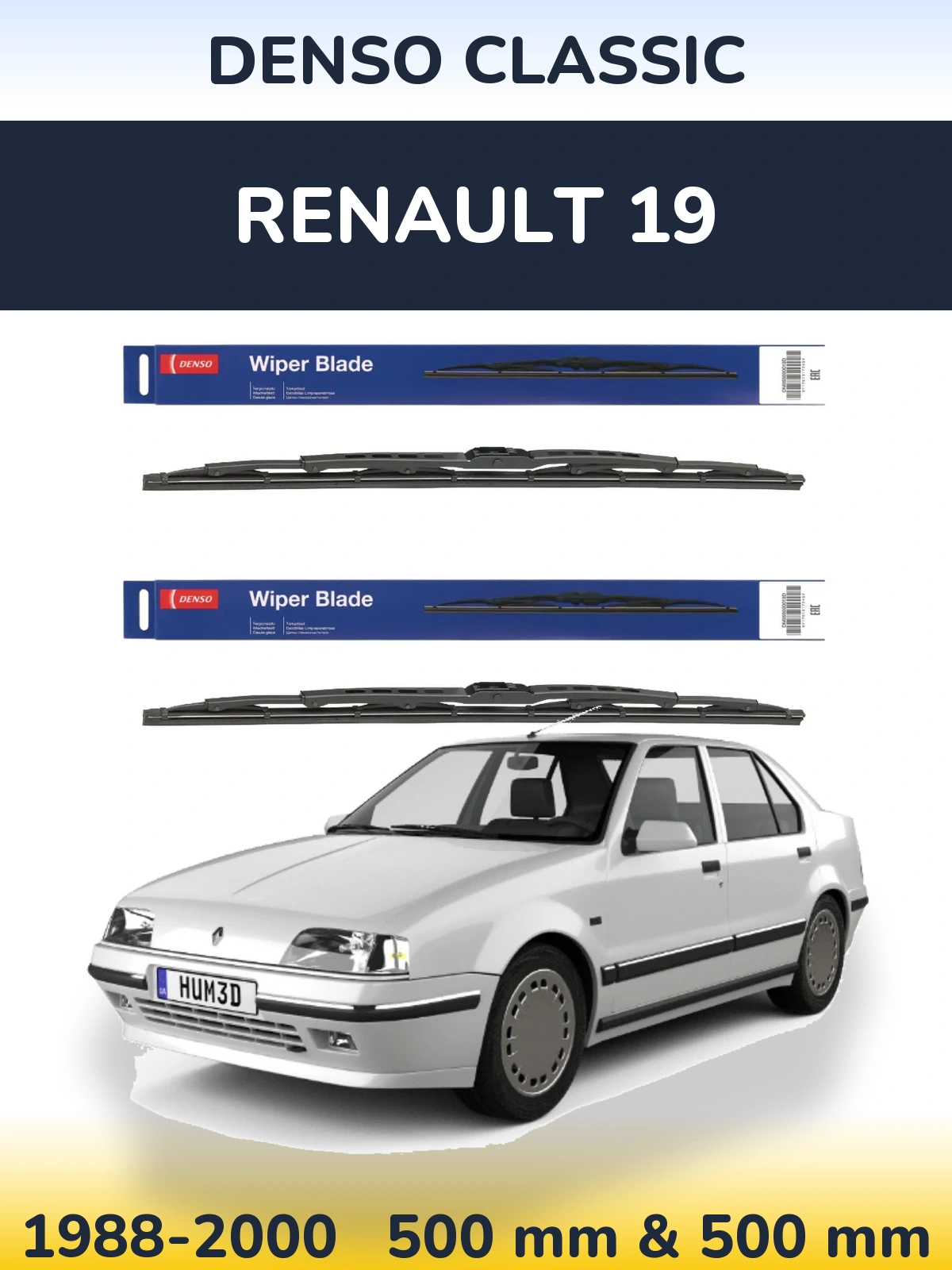 Torkarblad Denso Classic för Renault 19
