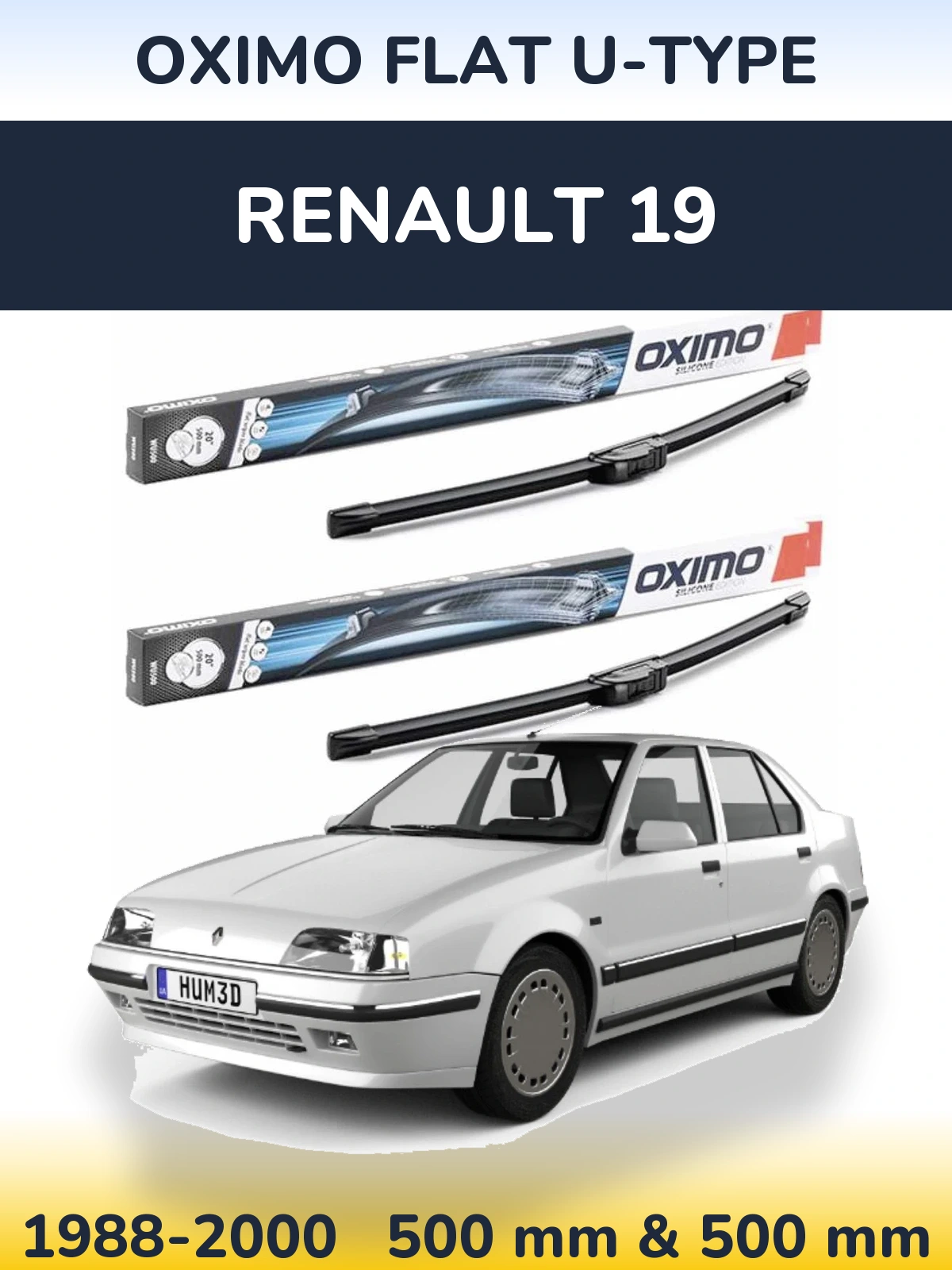 Torkarblad Oximo Flat U-type för Renault 19