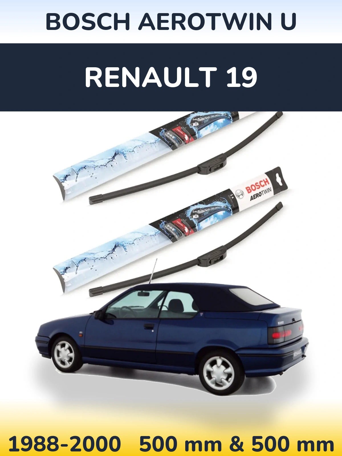 Torkarblad BOSCH AeroTwin U för Renault 19