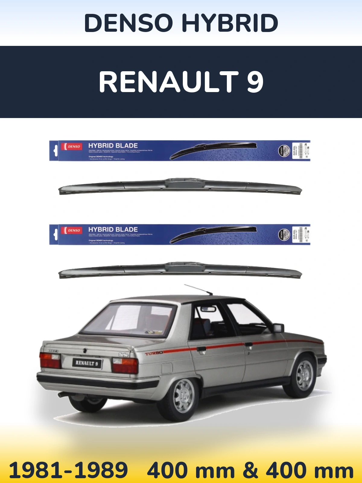 Torkarblad Denso Hybrid för Renault 9
