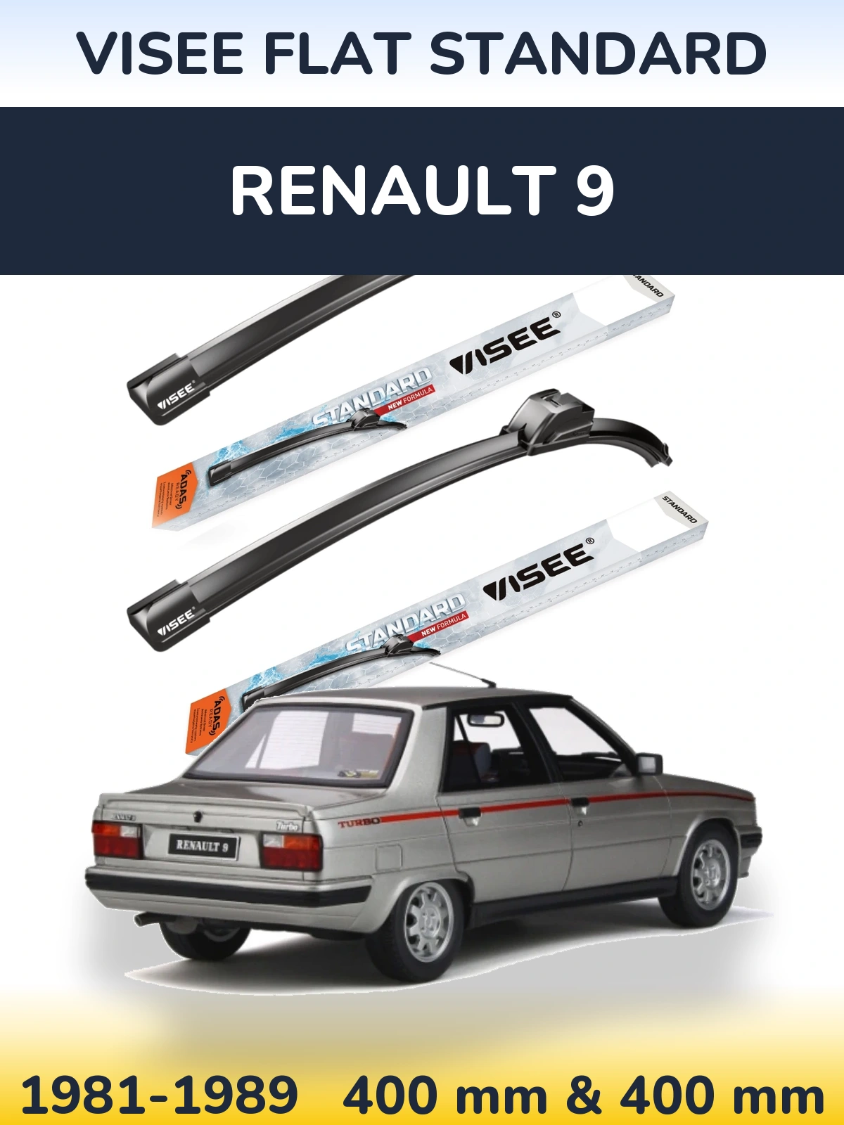 Torkarblad VISEE FLAT STANDARD för Renault 9