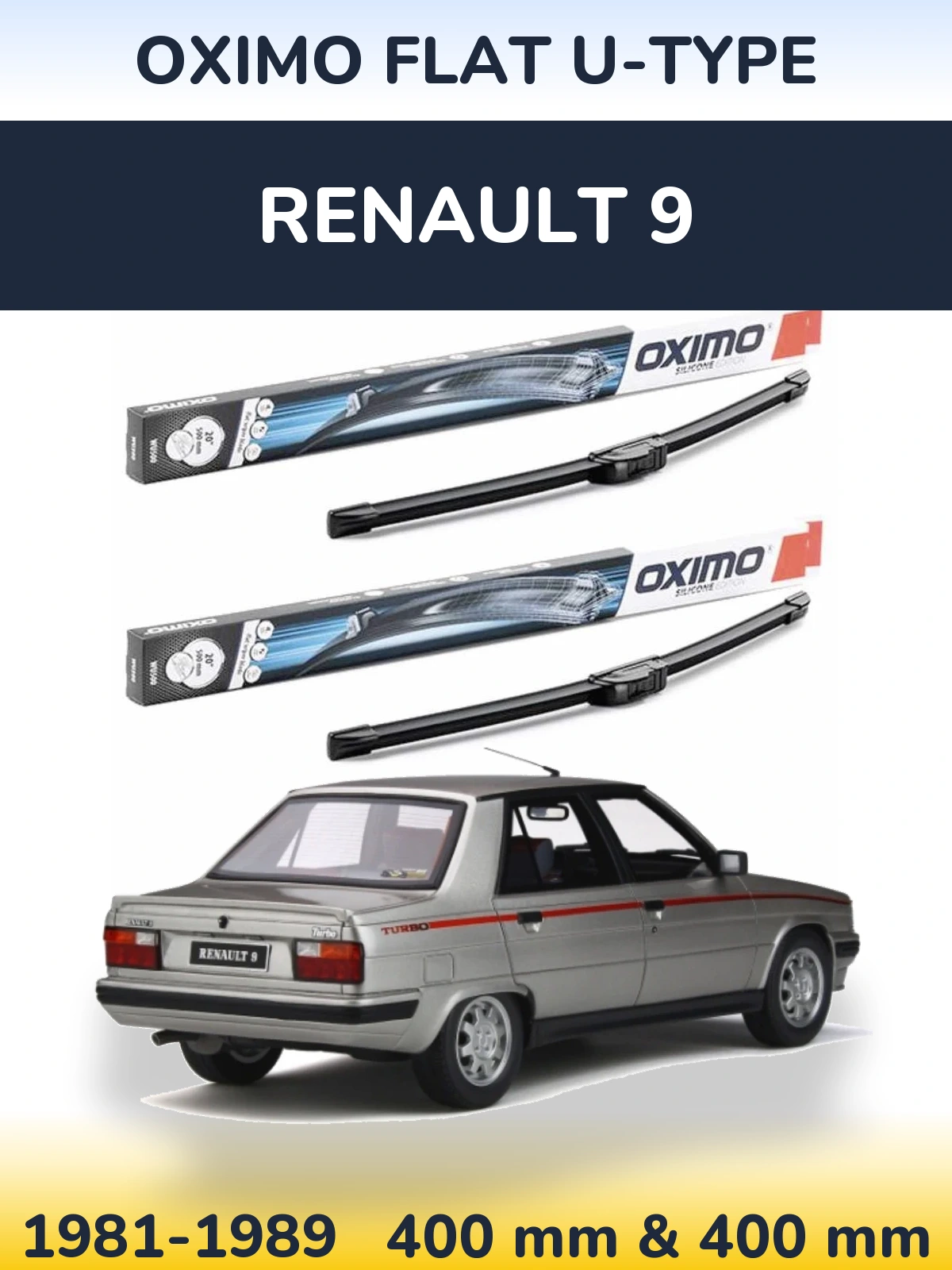 Torkarblad Oximo Flat U-type för Renault 9