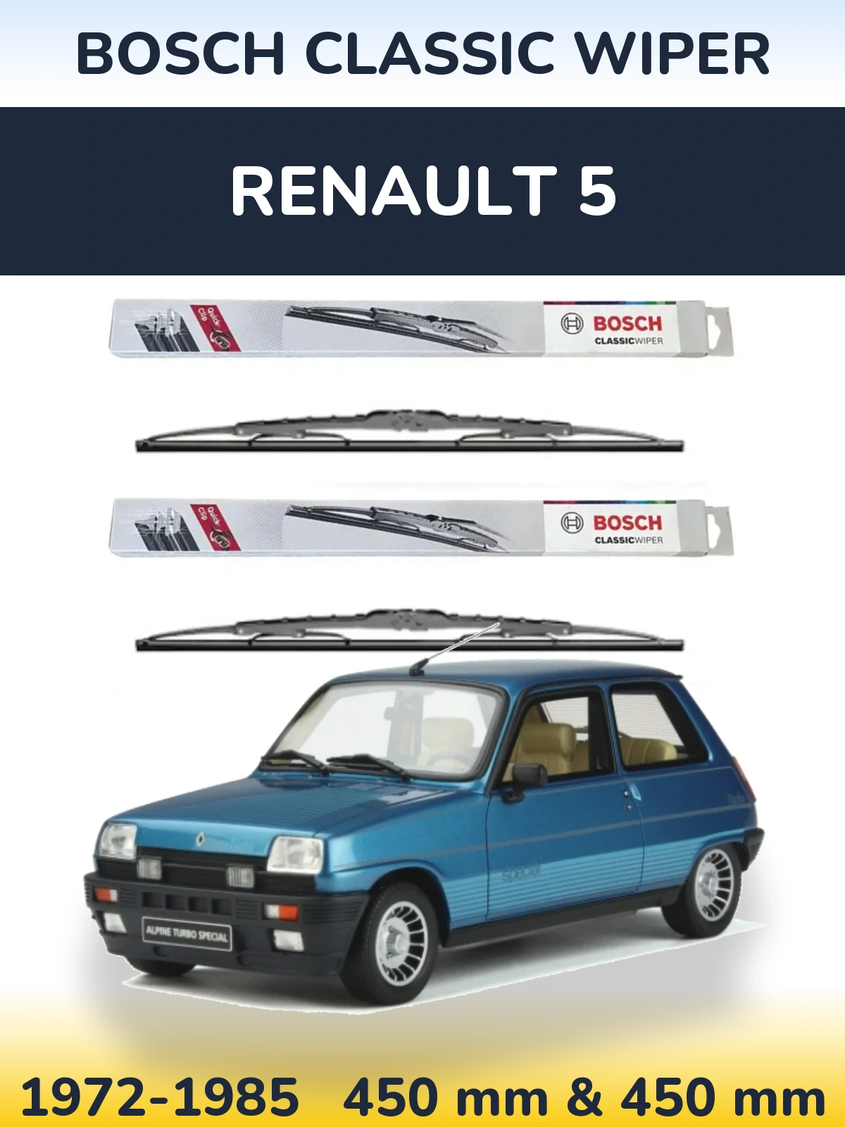 Torkarblad BOSCH Classic Wiper för Renault 5