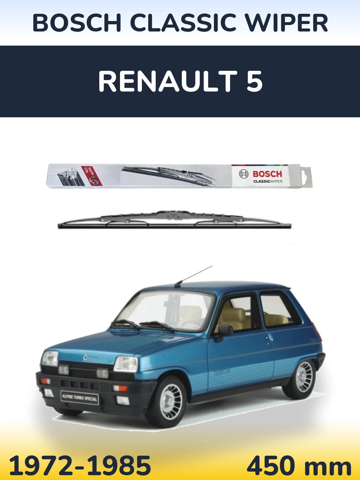 Torkarblad BOSCH Classic Wiper för Renault 5