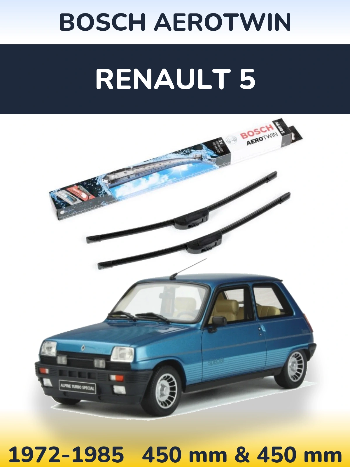 Torkarblad BOSCH AeroTwin för Renault 5