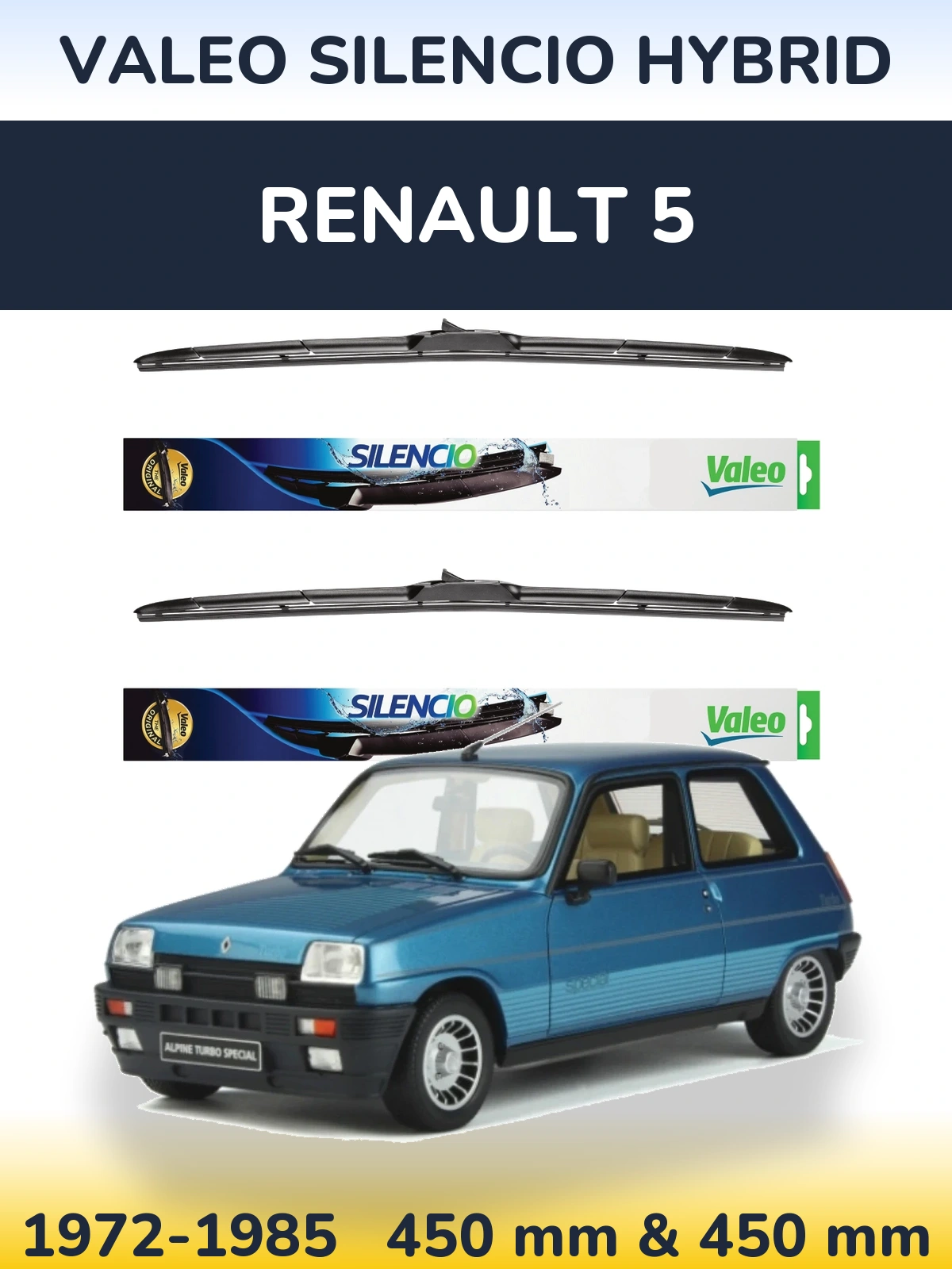 Torkarblad Valeo Silencio Hybrid för Renault 5