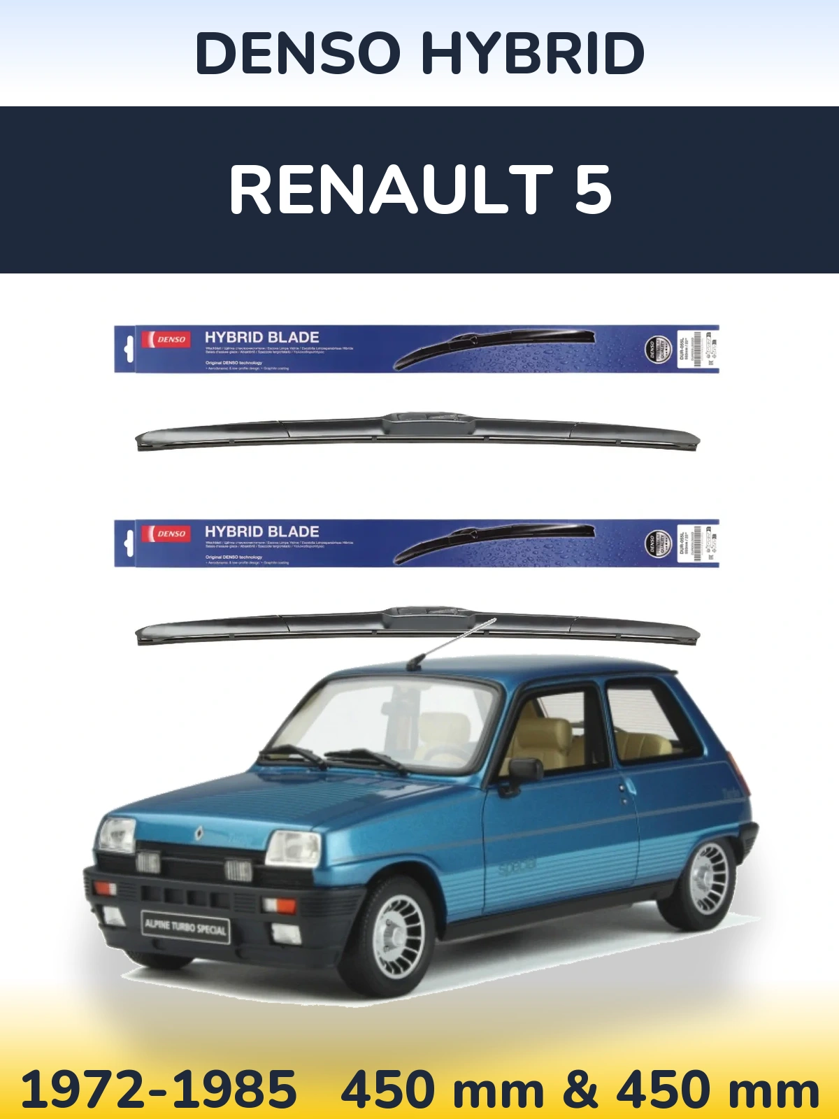 Torkarblad Denso Hybrid för Renault 5