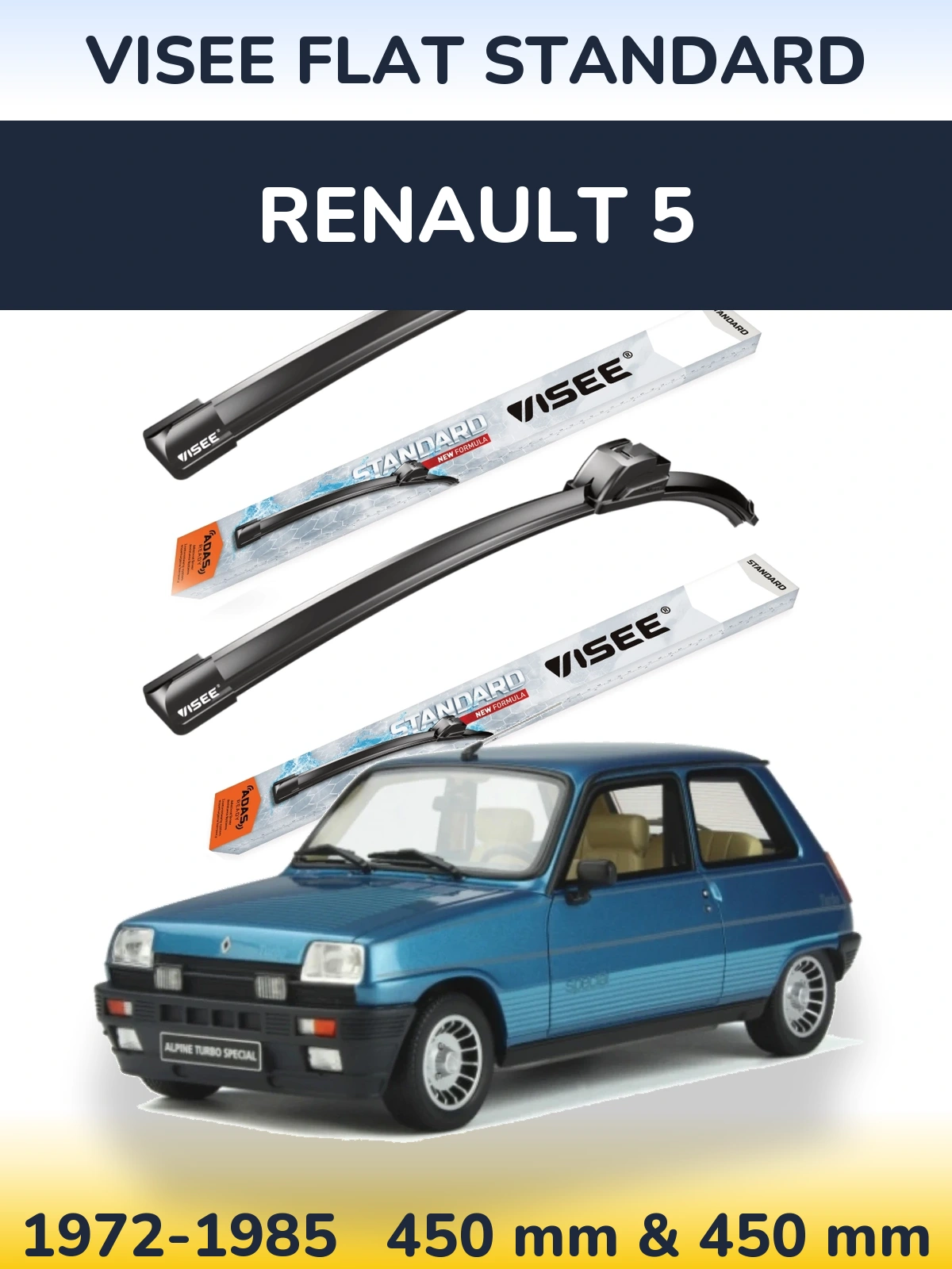 Torkarblad VISEE FLAT STANDARD för Renault 5