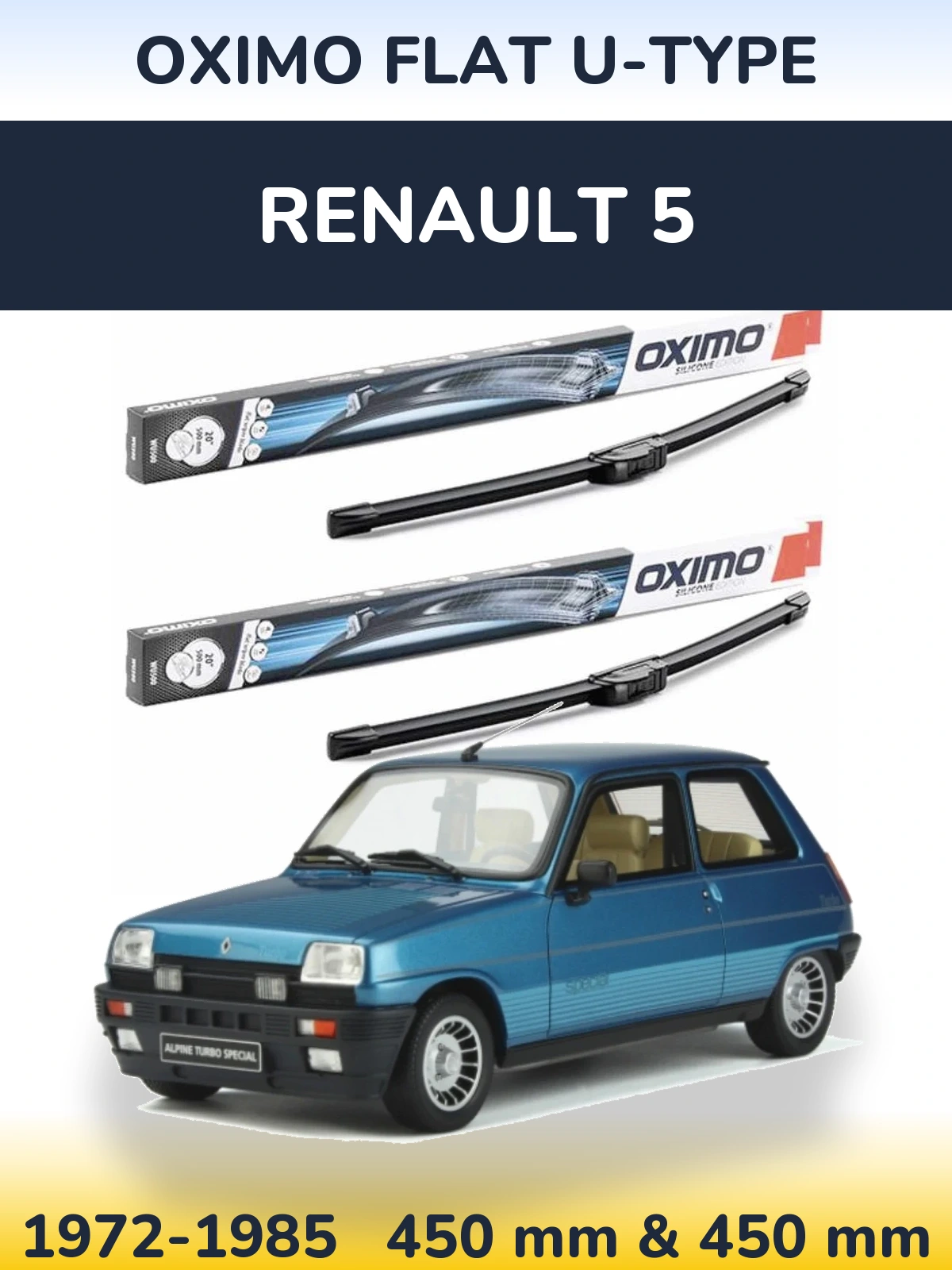 Torkarblad Oximo Flat U-type för Renault 5