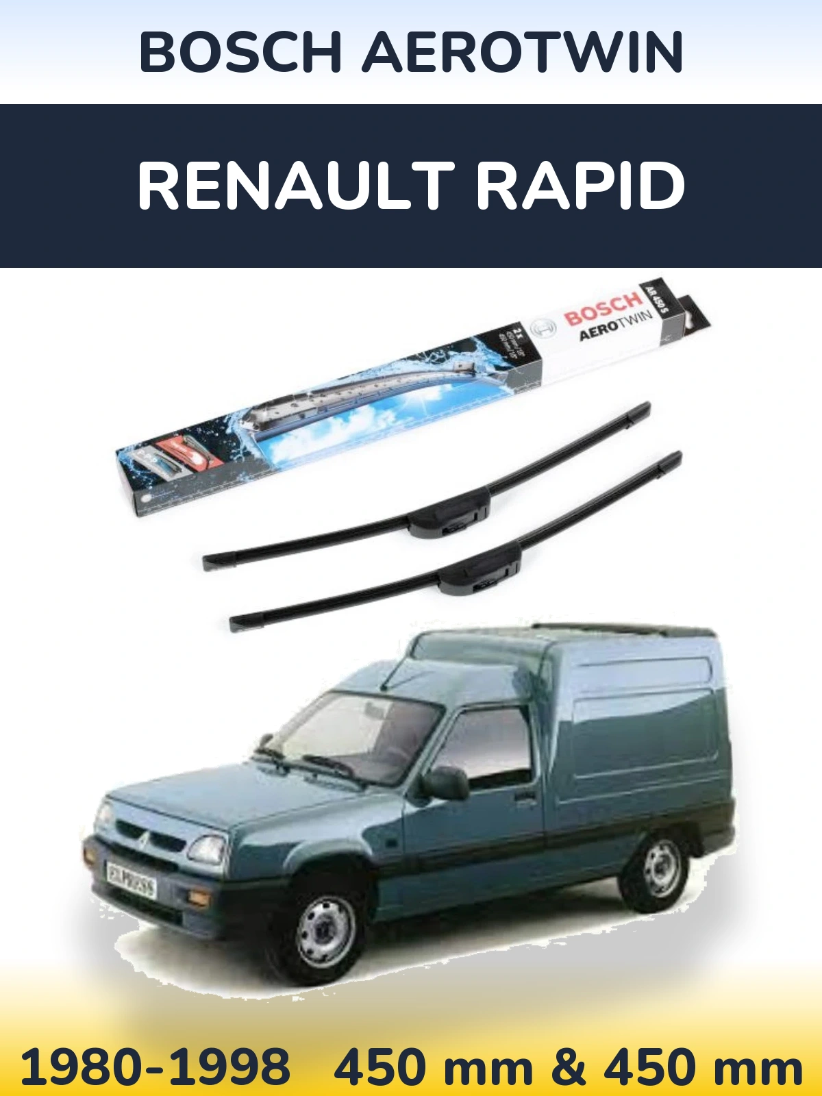 Torkarblad BOSCH AeroTwin för Renault Rapid