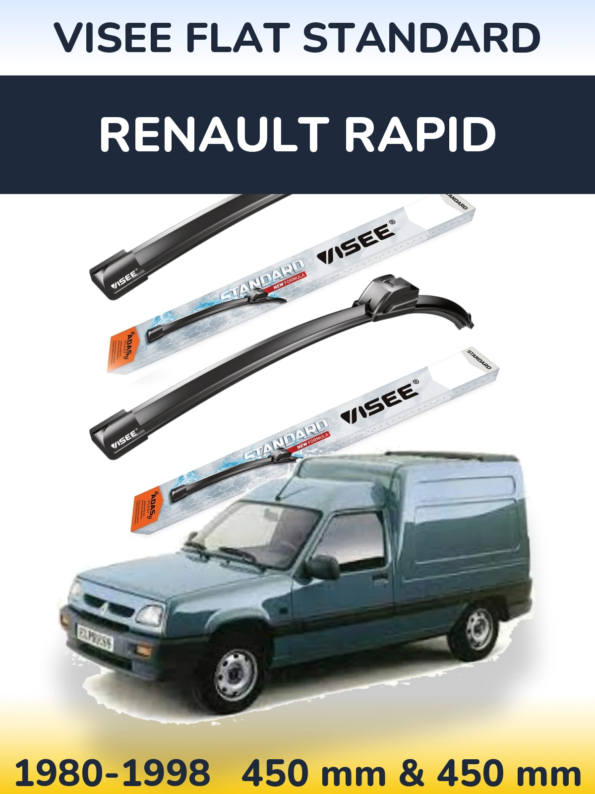 Torkarblad VISEE FLAT STANDARD för Renault Rapid