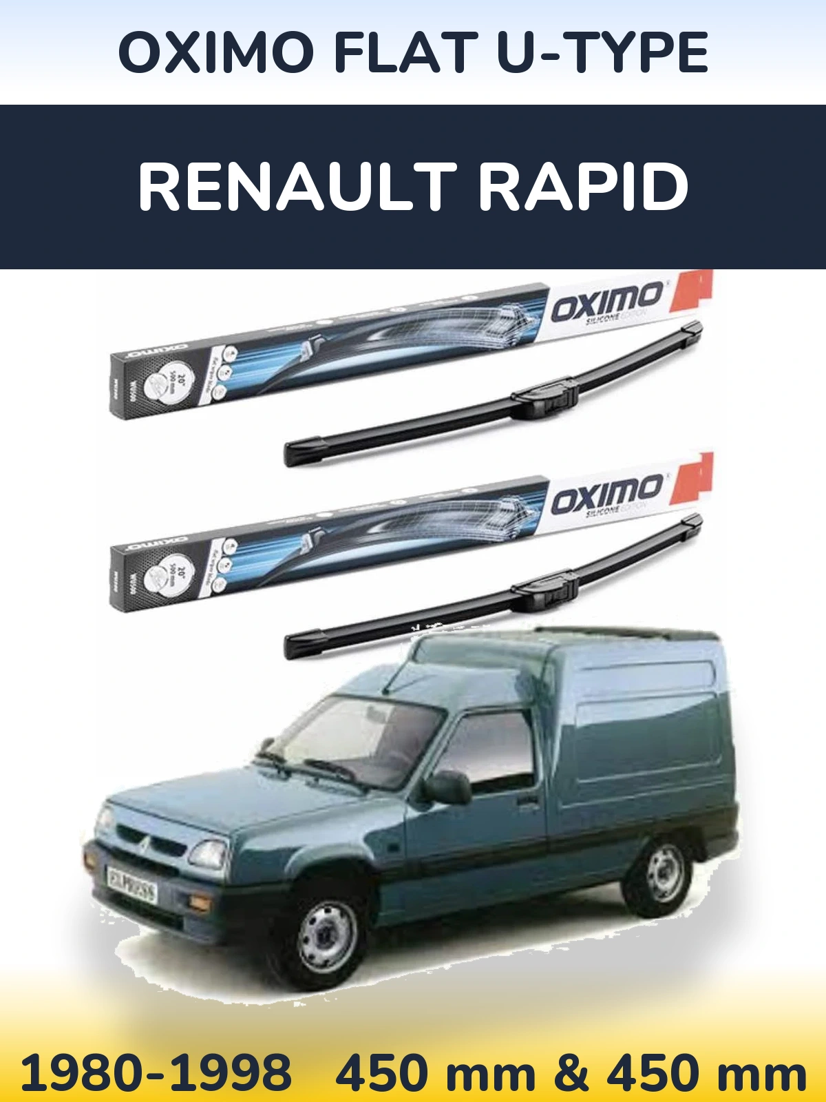 Torkarblad Oximo Flat U-type för Renault Rapid