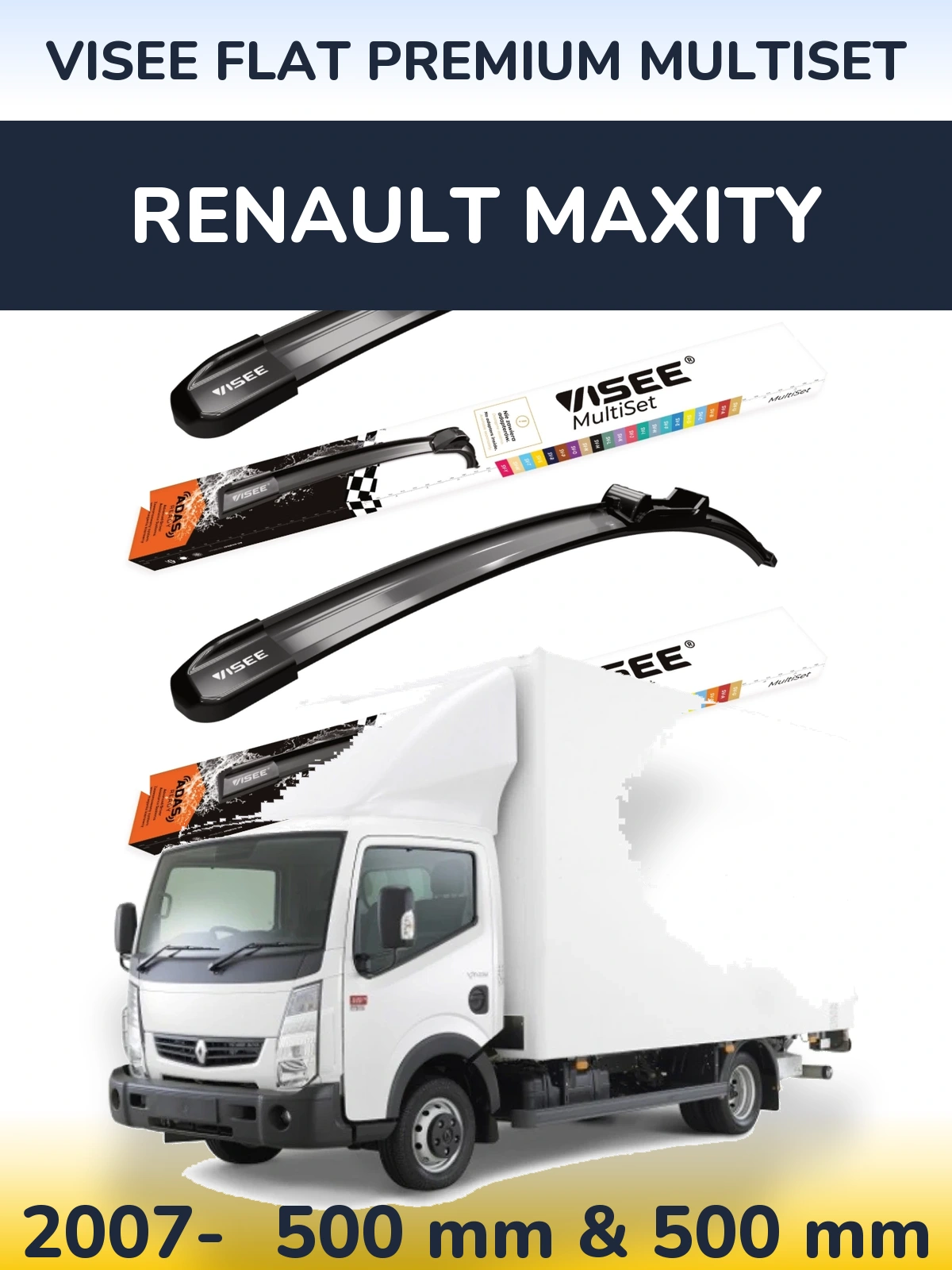 Torkarblad VISEE FLAT PREMIUM MultiSet för Renault Maxity