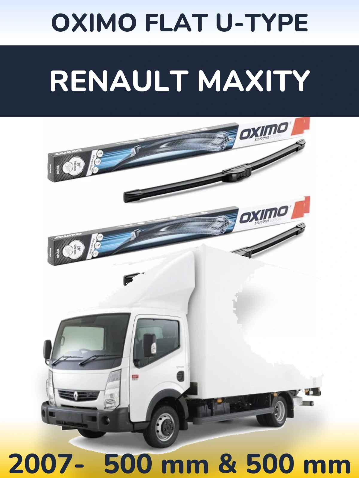 Torkarblad Oximo Flat U-type för Renault Maxity