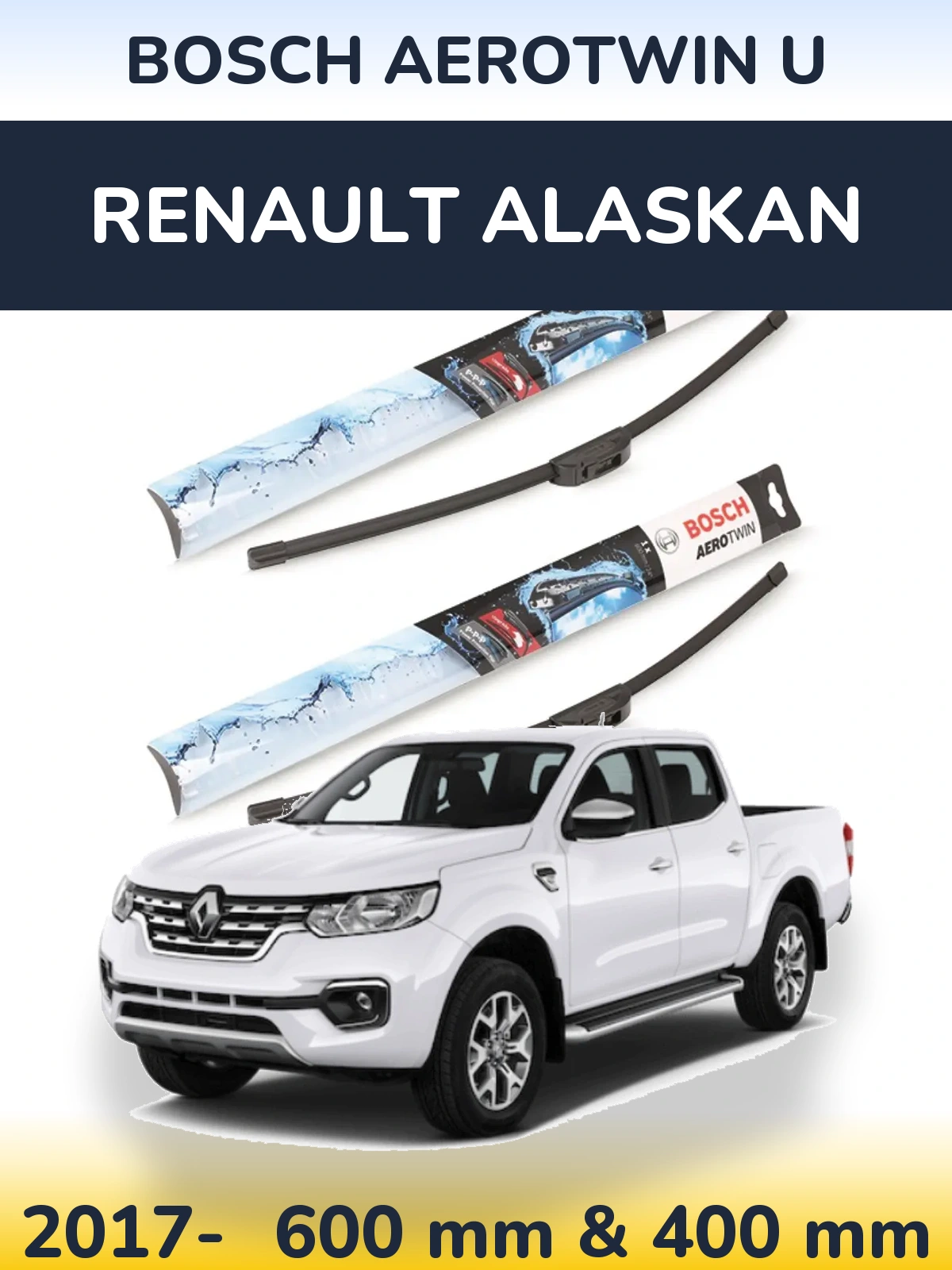 Torkarblad BOSCH AeroTwin U för Renault Alaskan