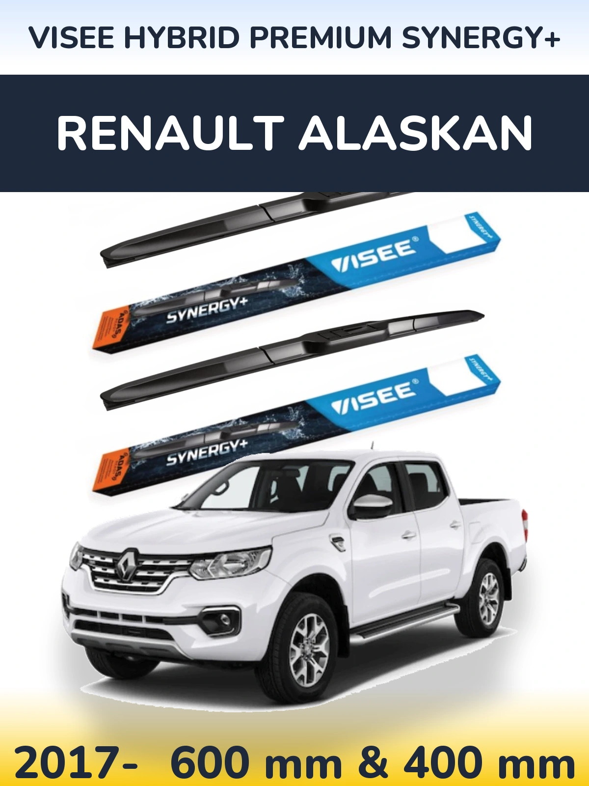 Torkarblad VISEE HYBRID PREMIUM SYNERGY+ för Renault Alaskan