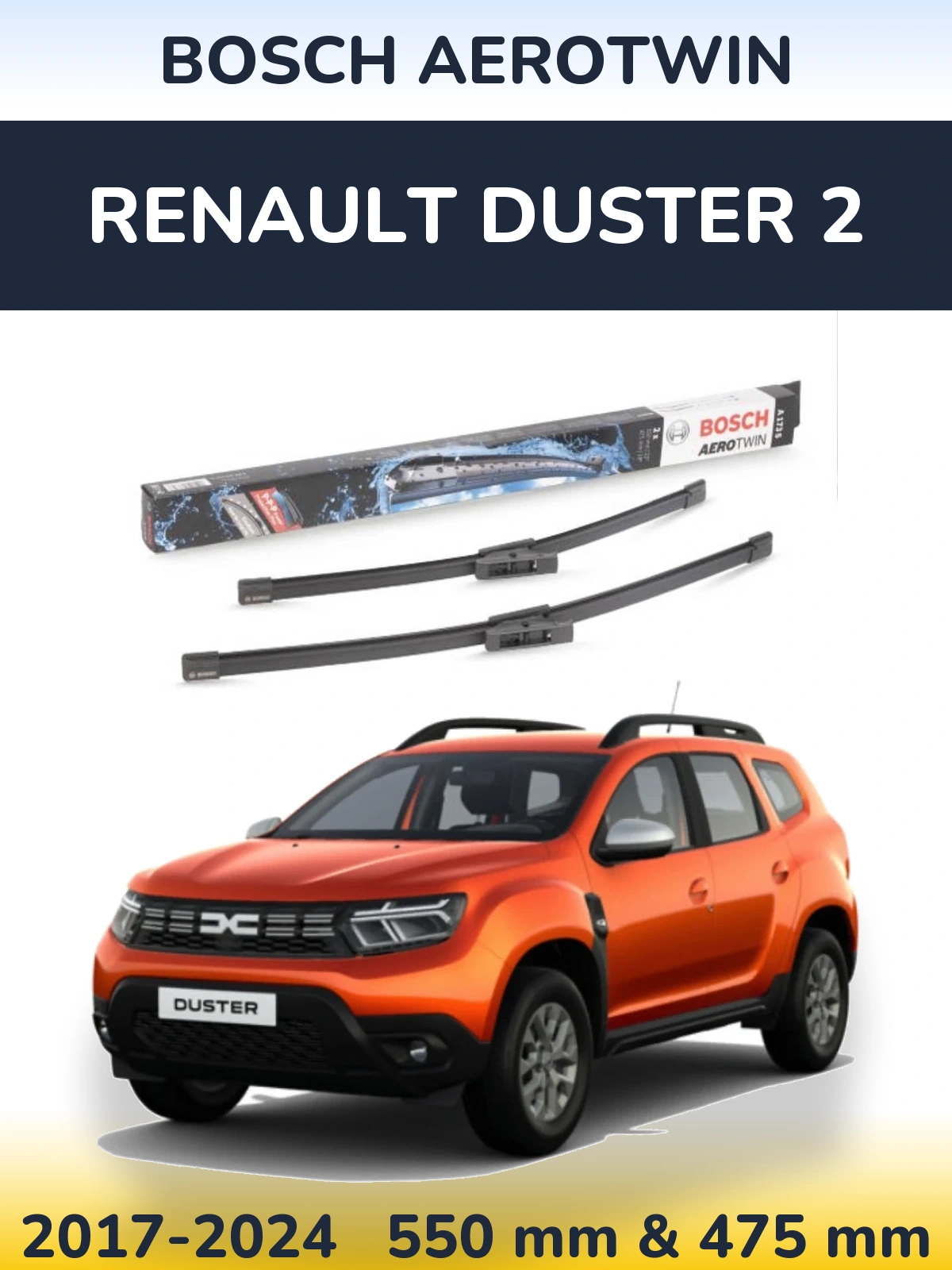 Torkarblad BOSCH AeroTwin för Renault Duster 2