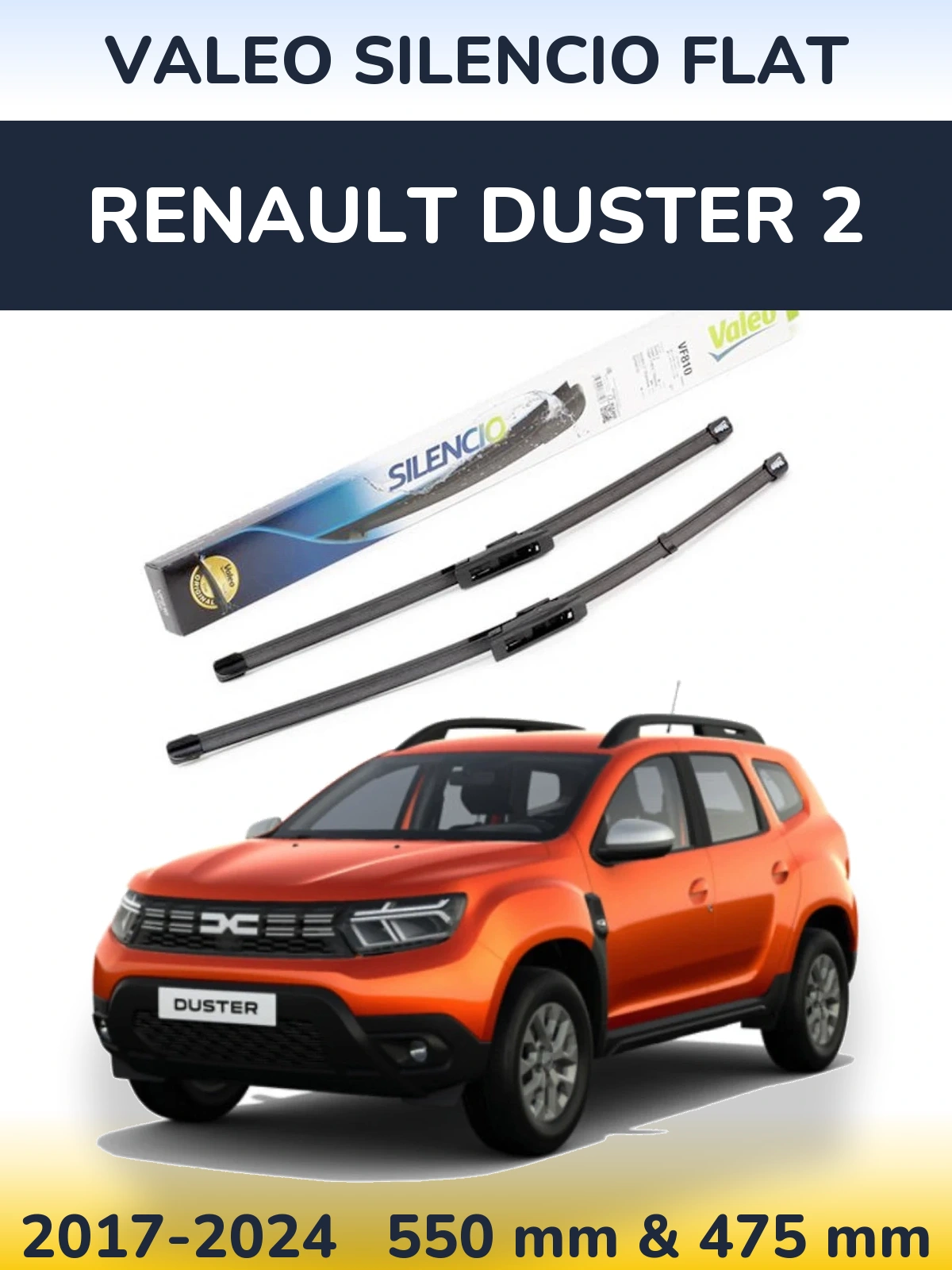 Torkarblad Valeo Silencio Flat för Renault Duster 2