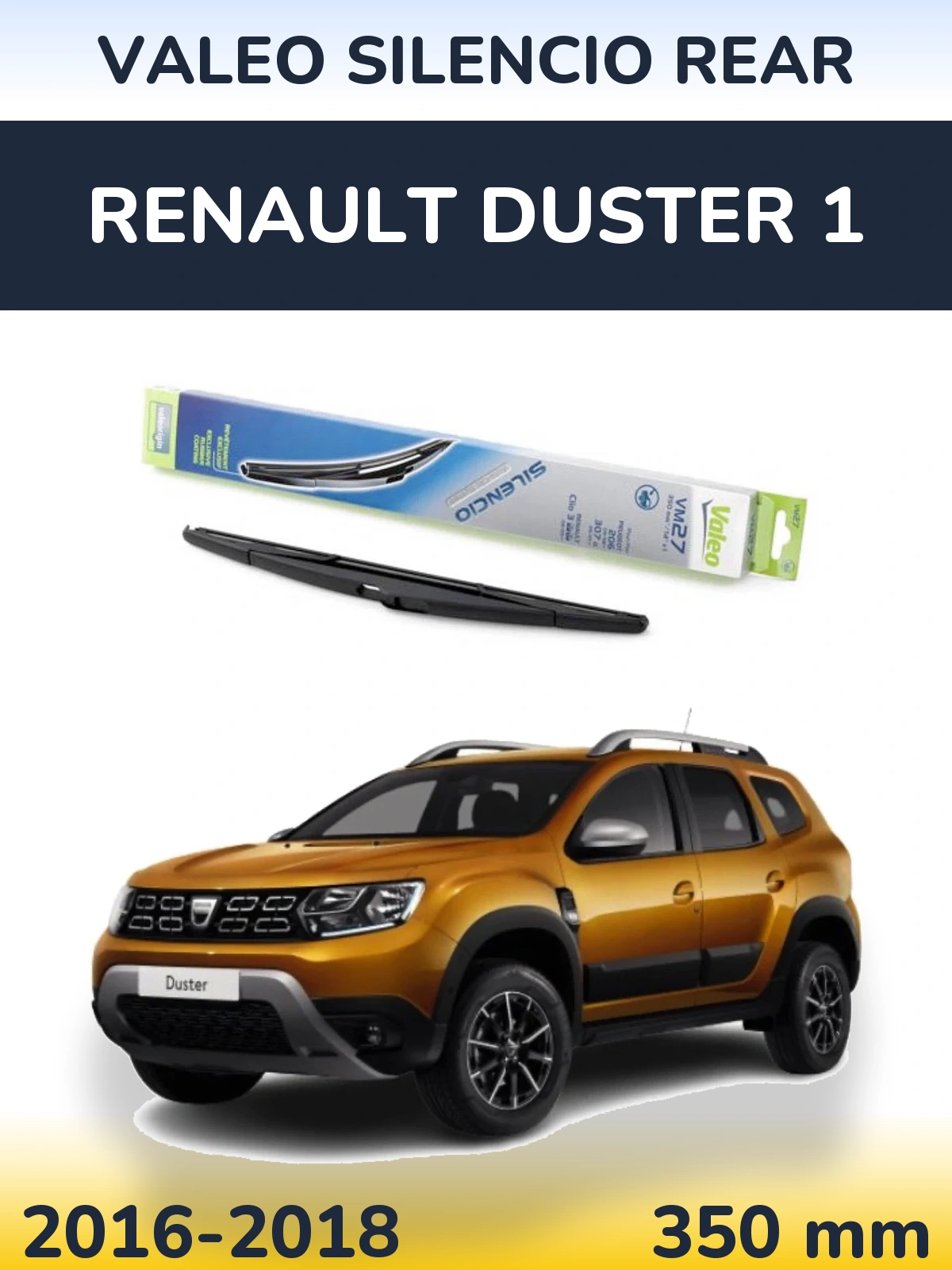 Rear wiper blade Valeo Silencio Rear 350 mm for Renault Duster 1 2016-2018