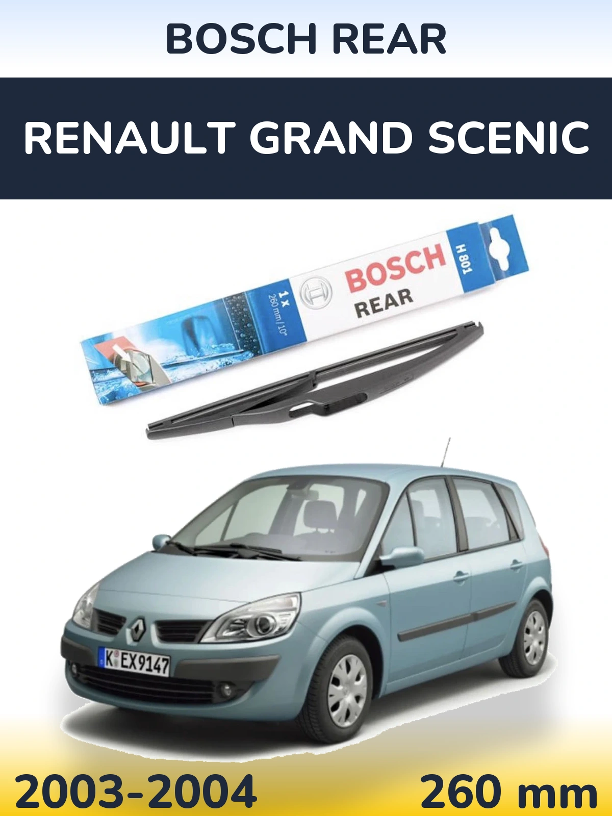 Torkarblad BOSCH Rear för Renault Grand Scenic