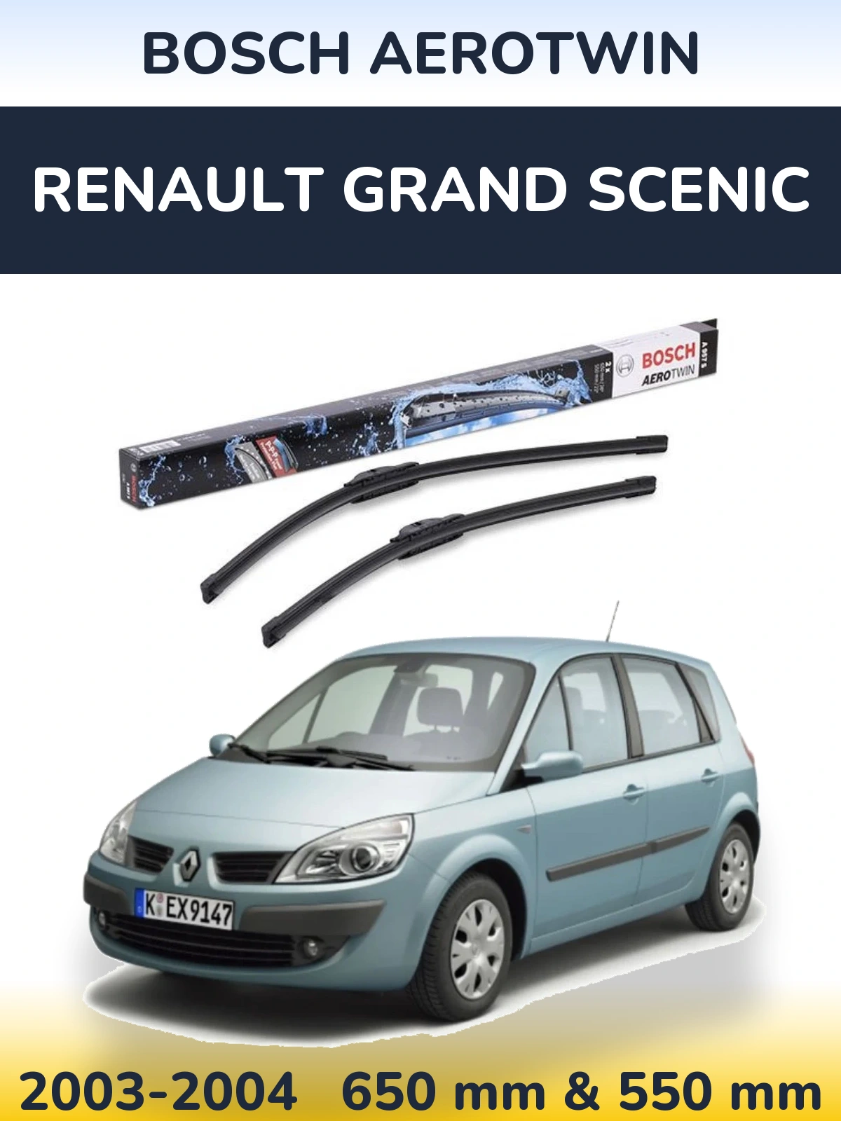 Torkarblad BOSCH AeroTwin för Renault Grand Scenic